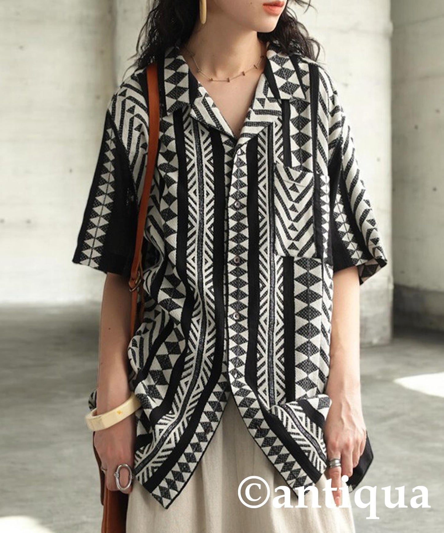 Ladies Ethnic Pattern Shirt