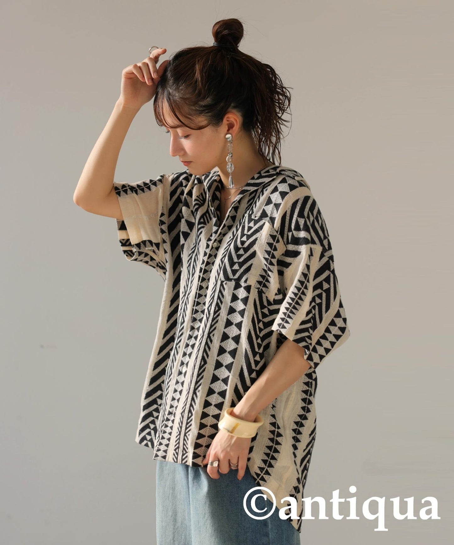 Ladies Ethnic Pattern Shirt