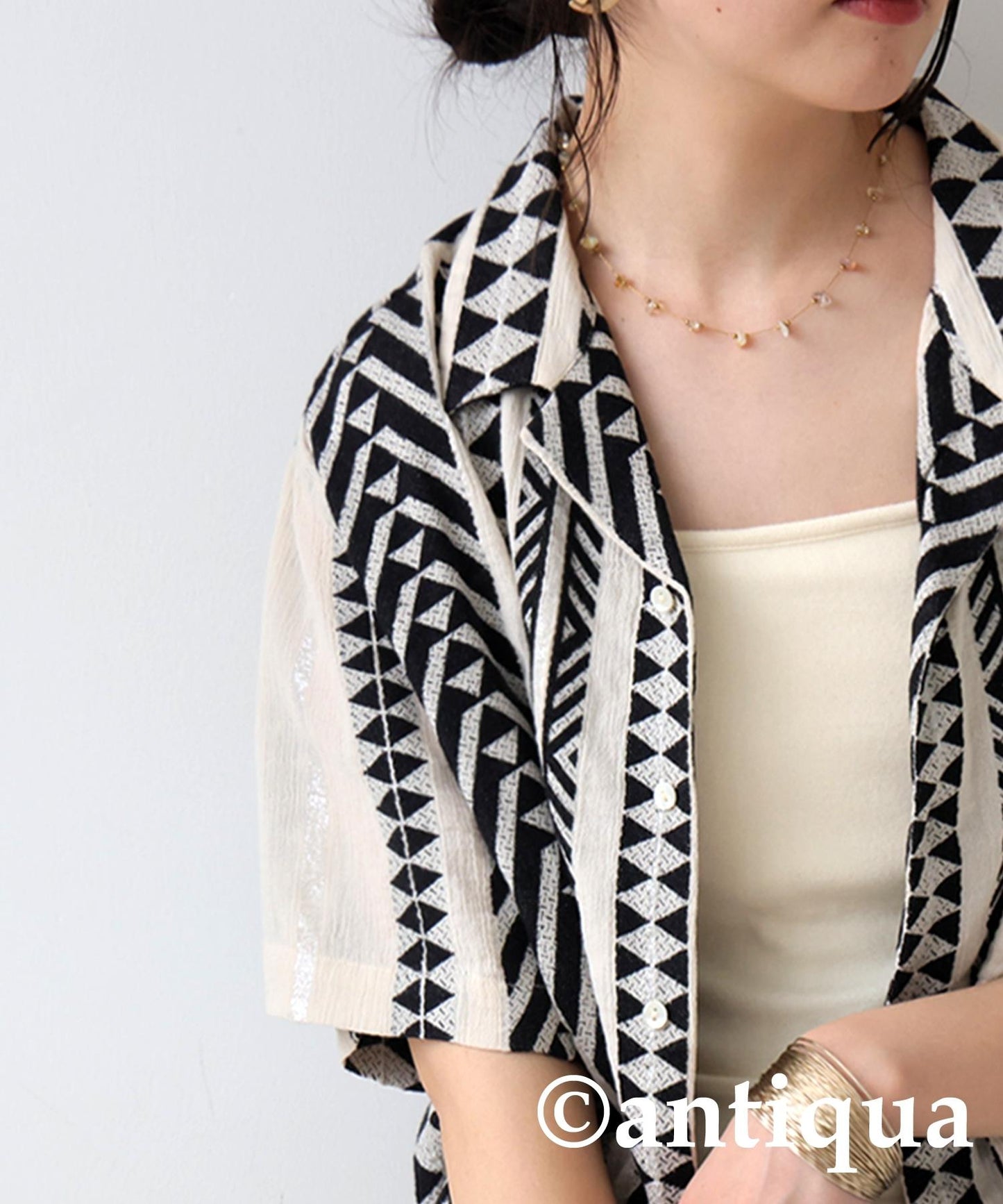 Ladies Ethnic Pattern Shirt