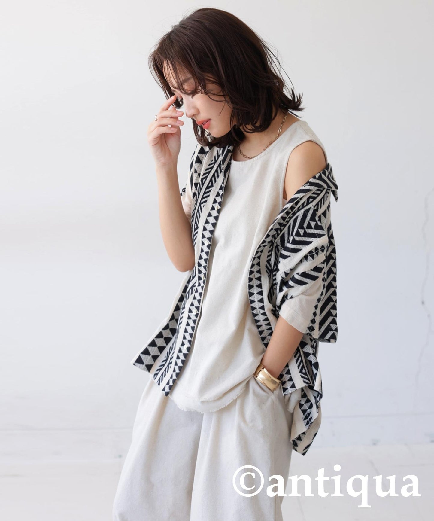 Ladies Ethnic Pattern Shirt