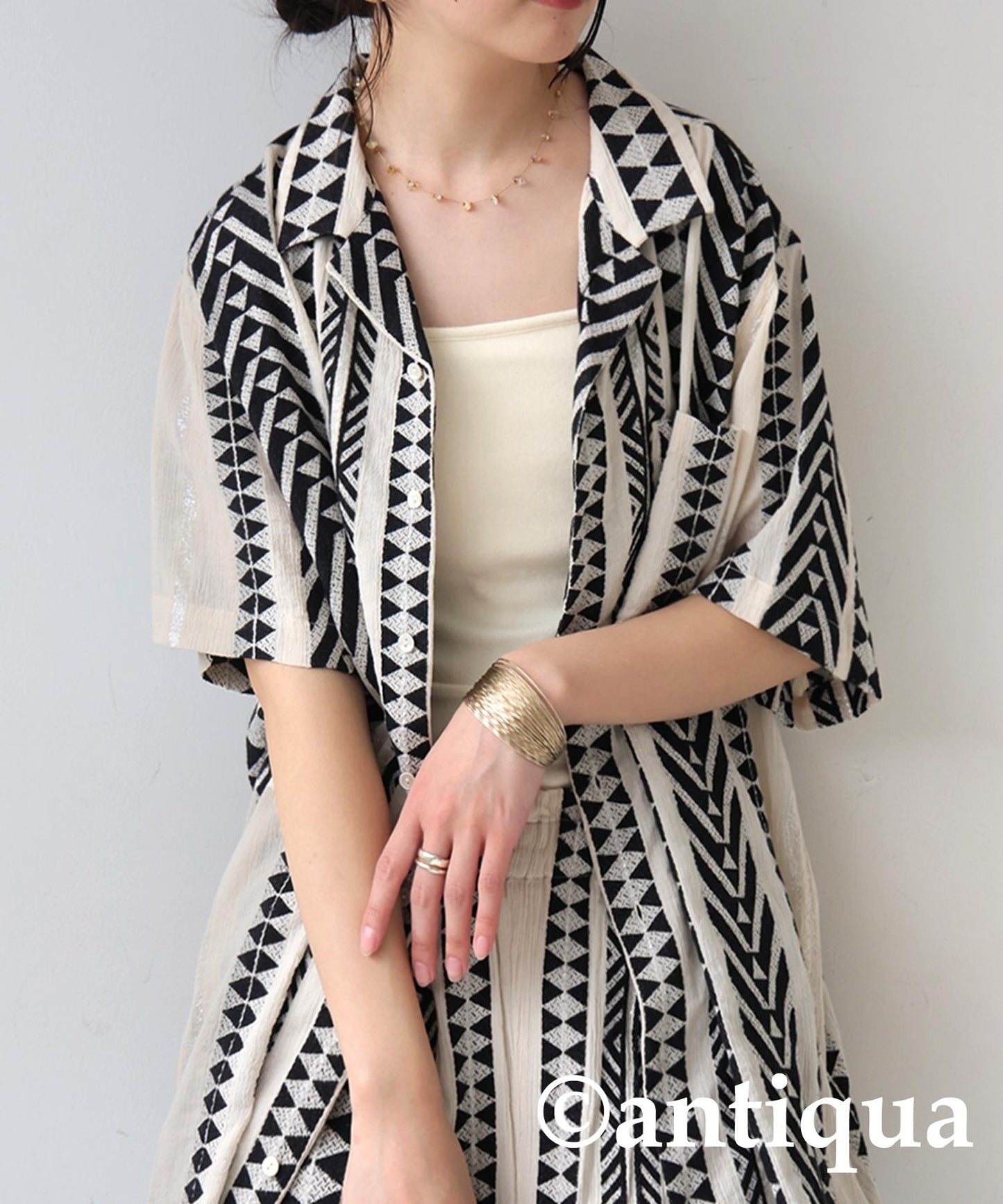 Ladies Ethnic Pattern Shirt