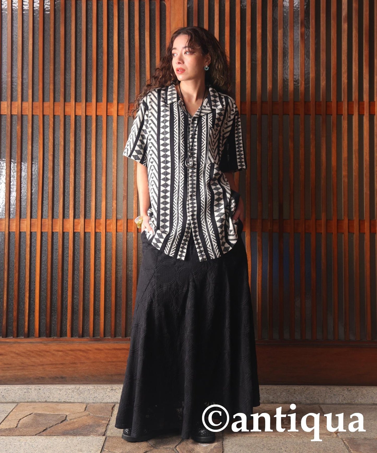 Ladies Ethnic Pattern Shirt
