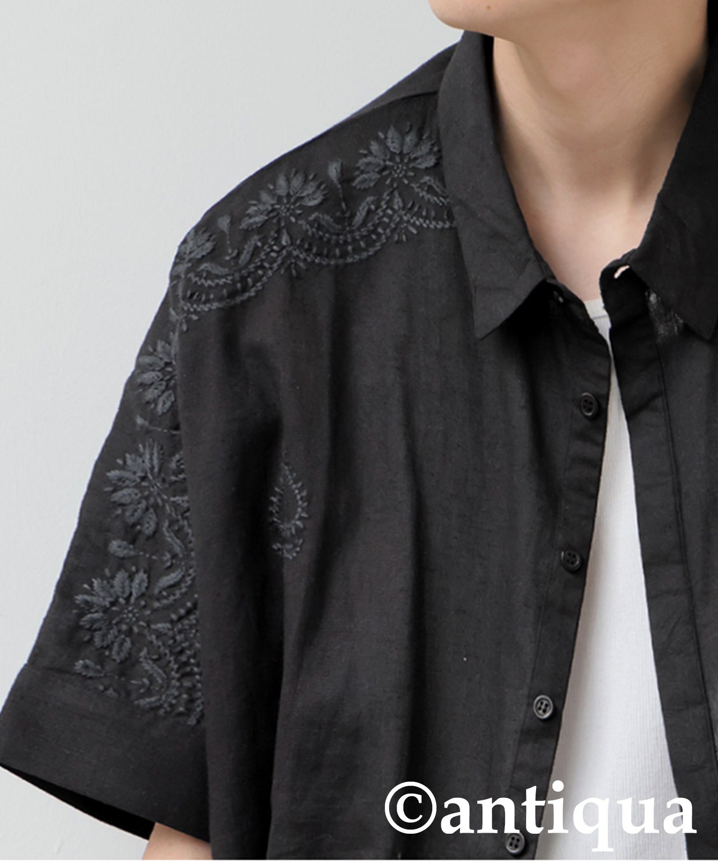 Men's Indian Cotton Embroidered Shirt