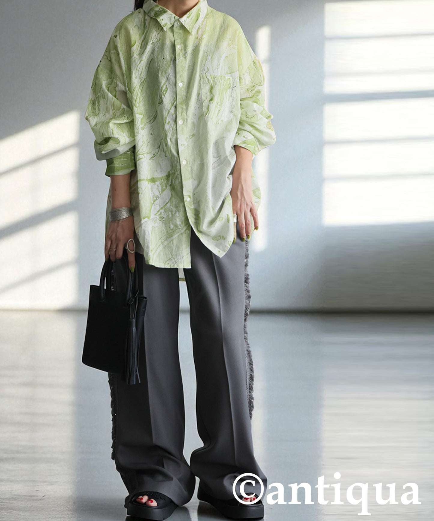 Marble Print Shirt Ladies