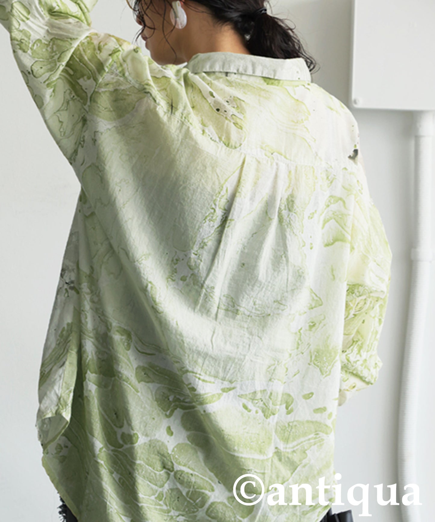 Marble Print Shirt Ladies