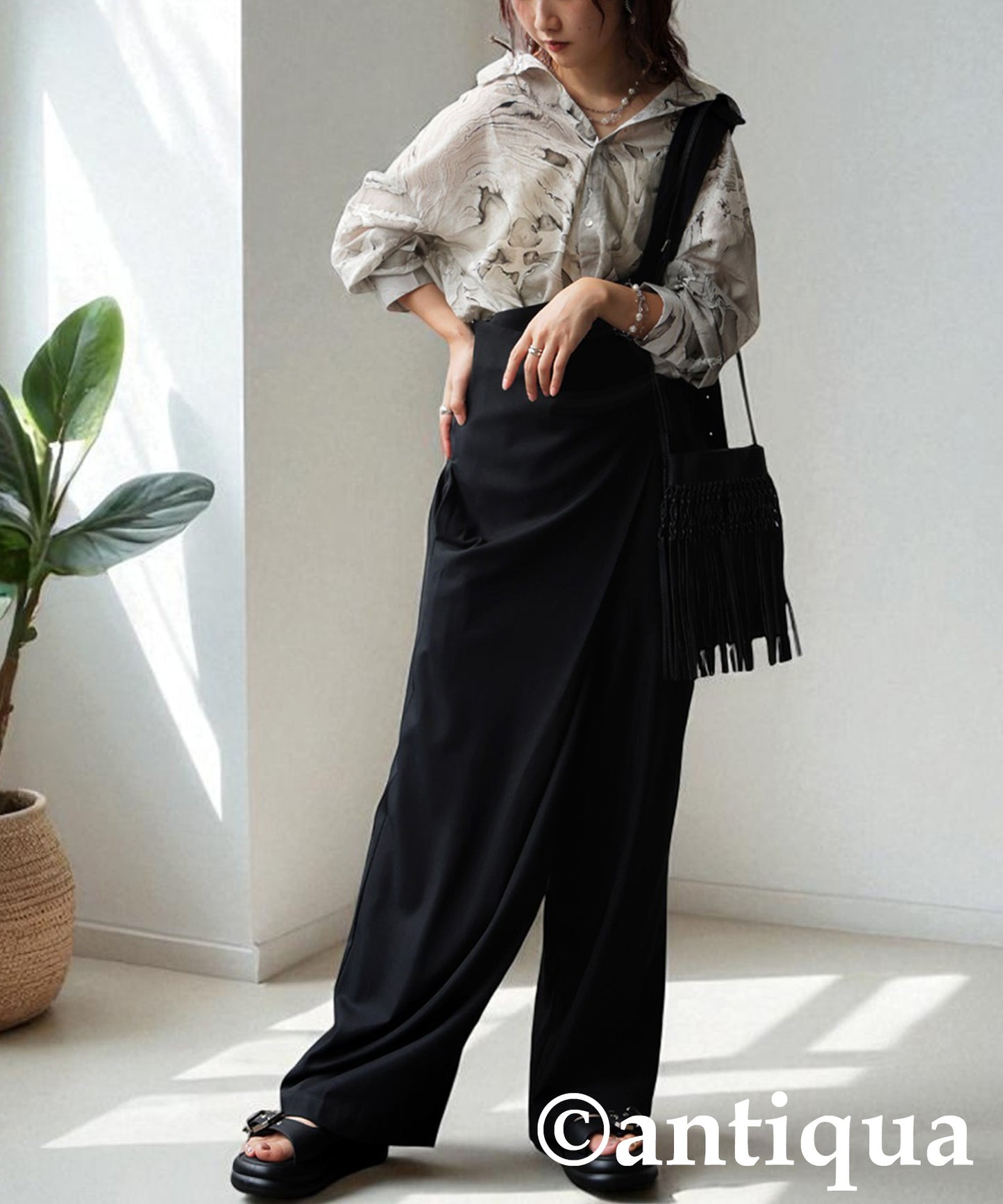 Marble Print Shirt Ladies