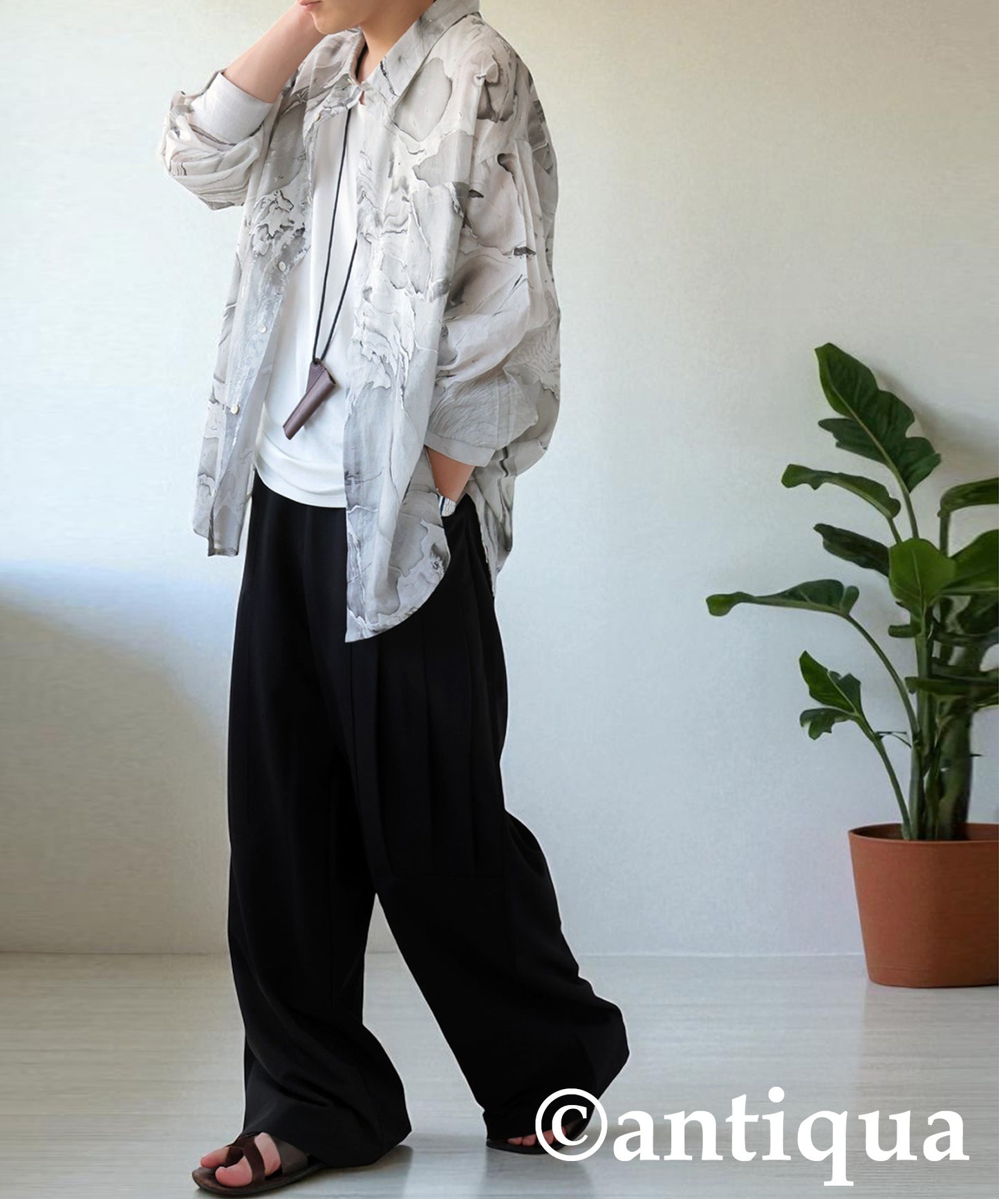 Marble Print Shirt Men's