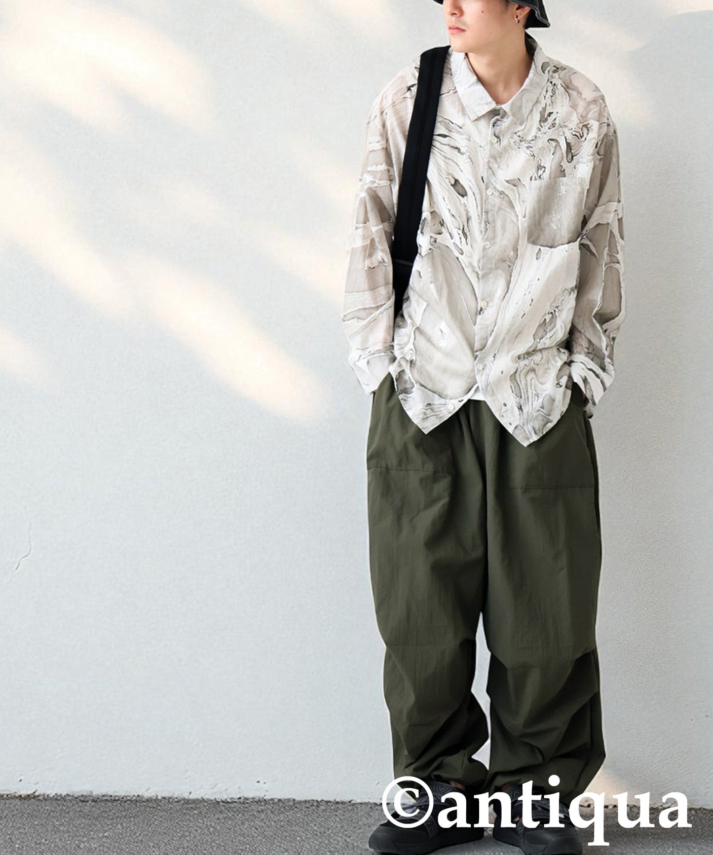 Marble Print Shirt Men's