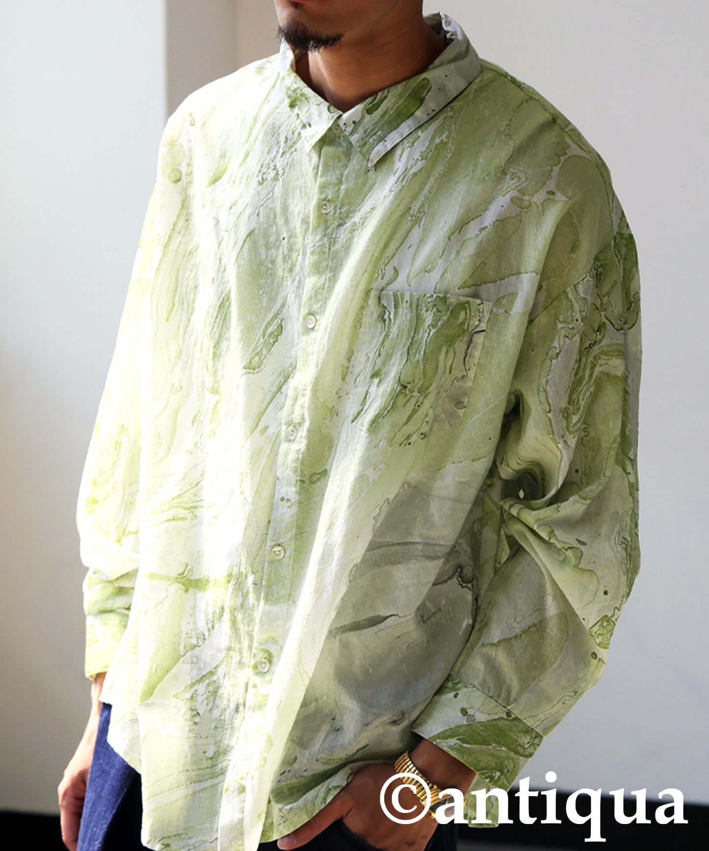 Marble Print Shirt Men's