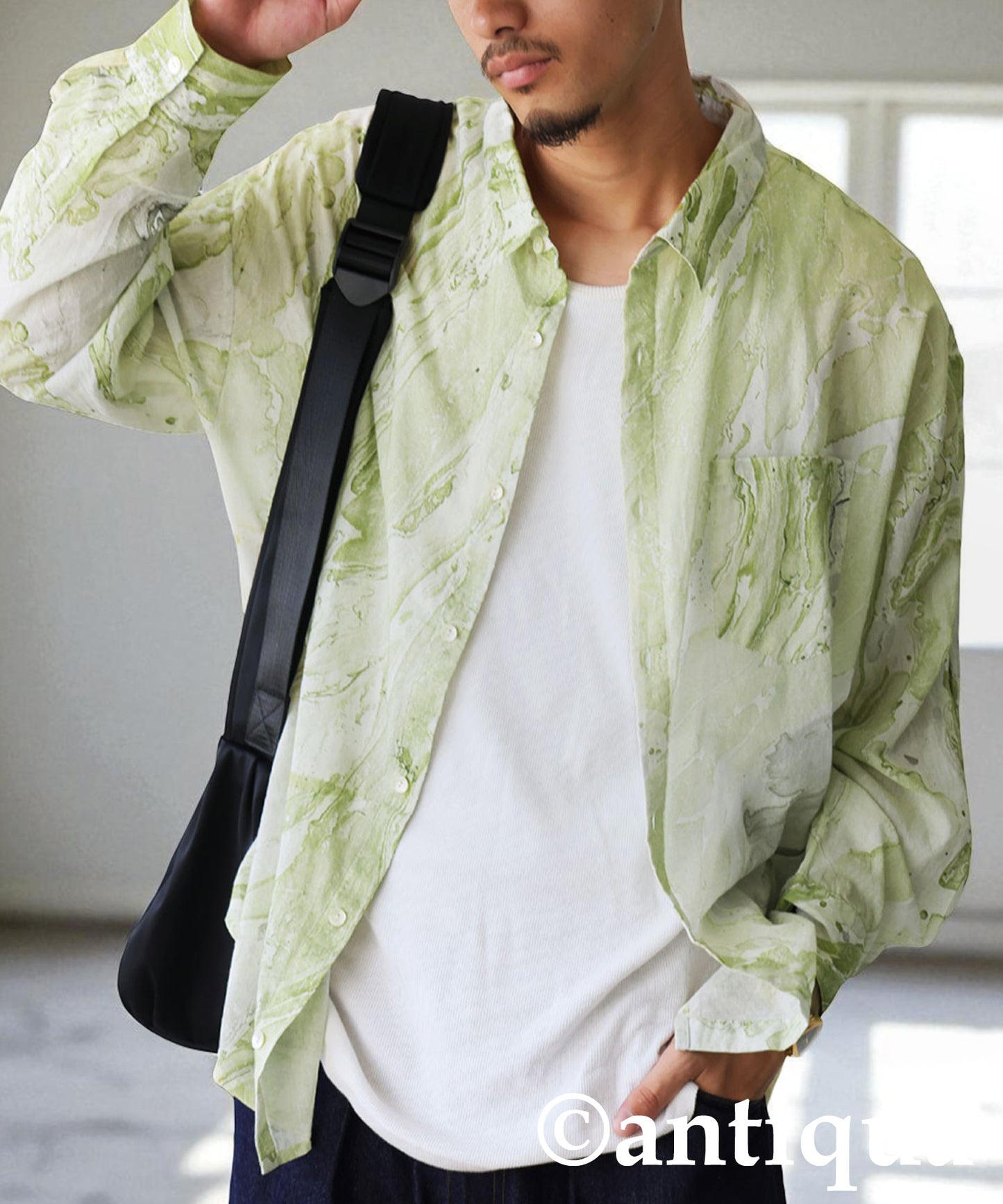 Marble Print Shirt Men's