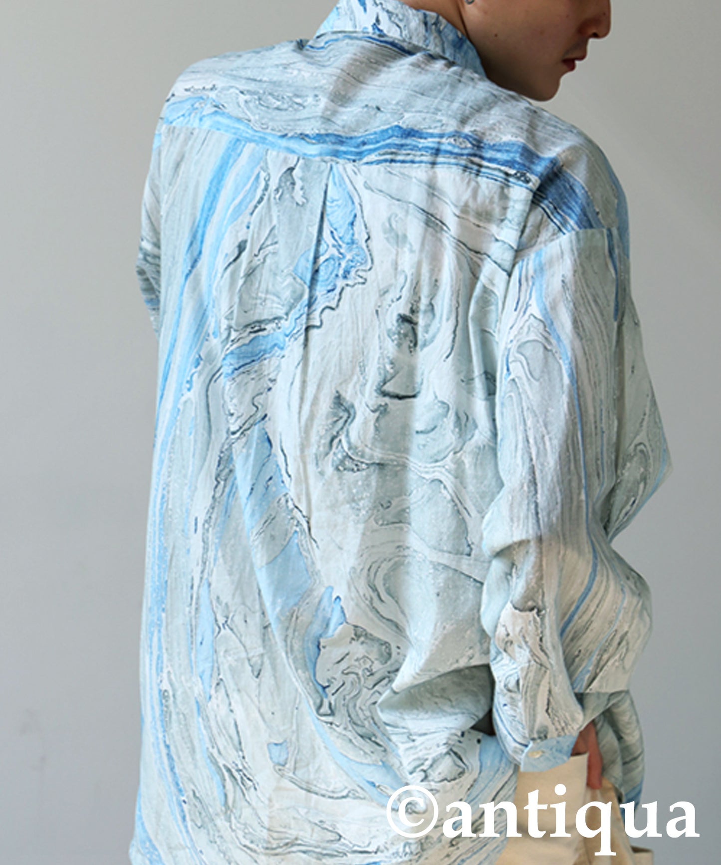 Marble Print Shirt Men's