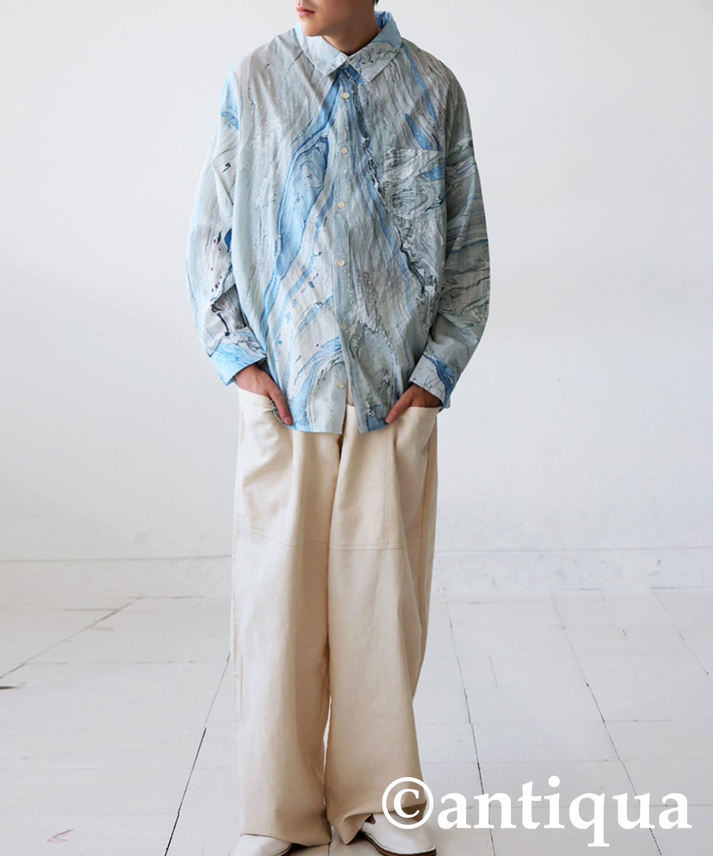 Marble Print Shirt Men's