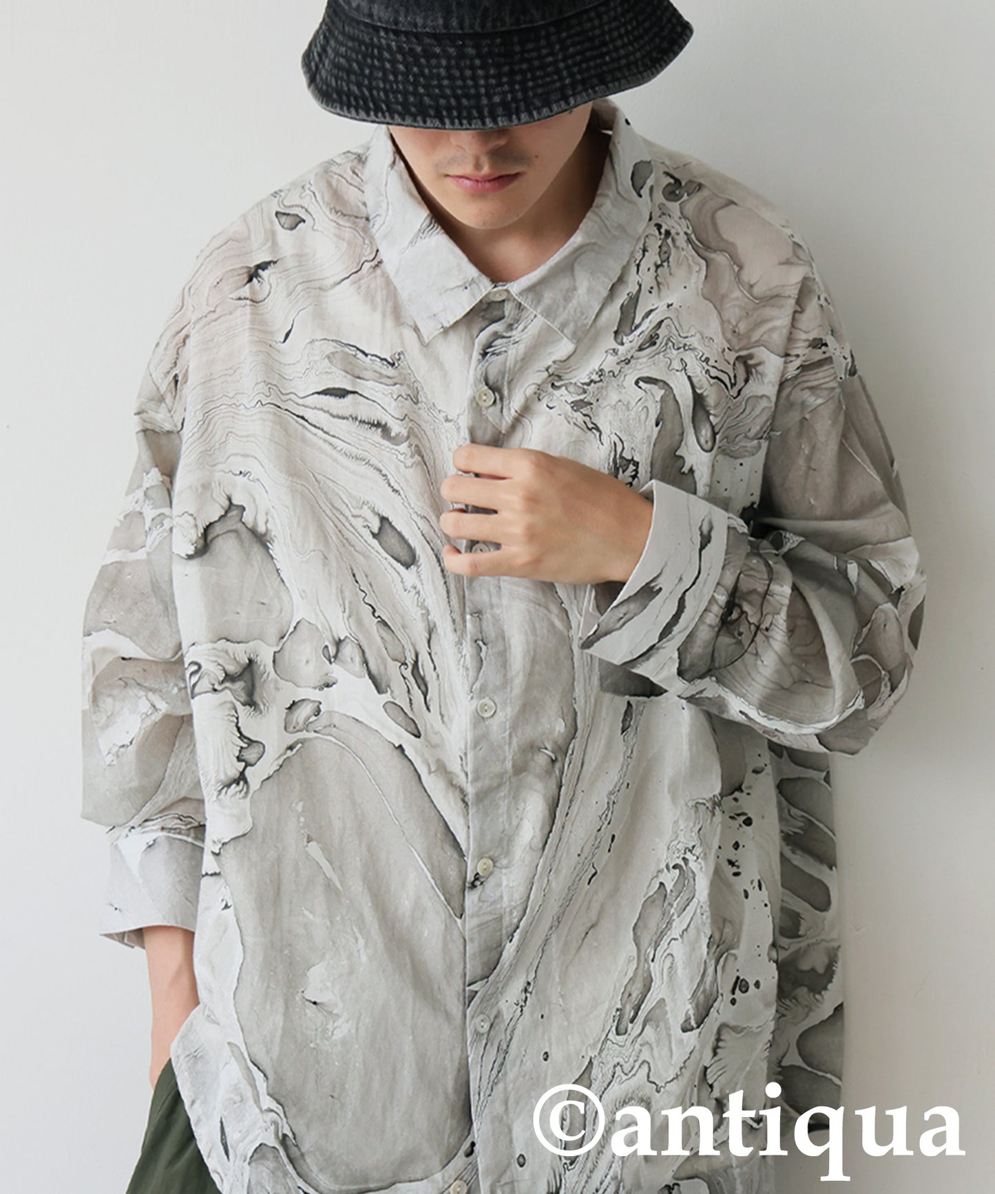 Marble Print Shirt Men's