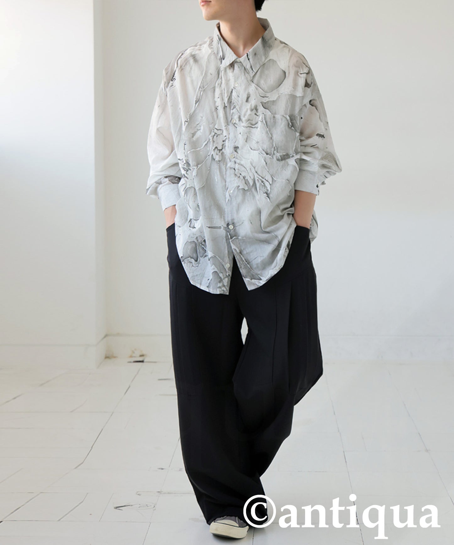 Marble Print Shirt Men's