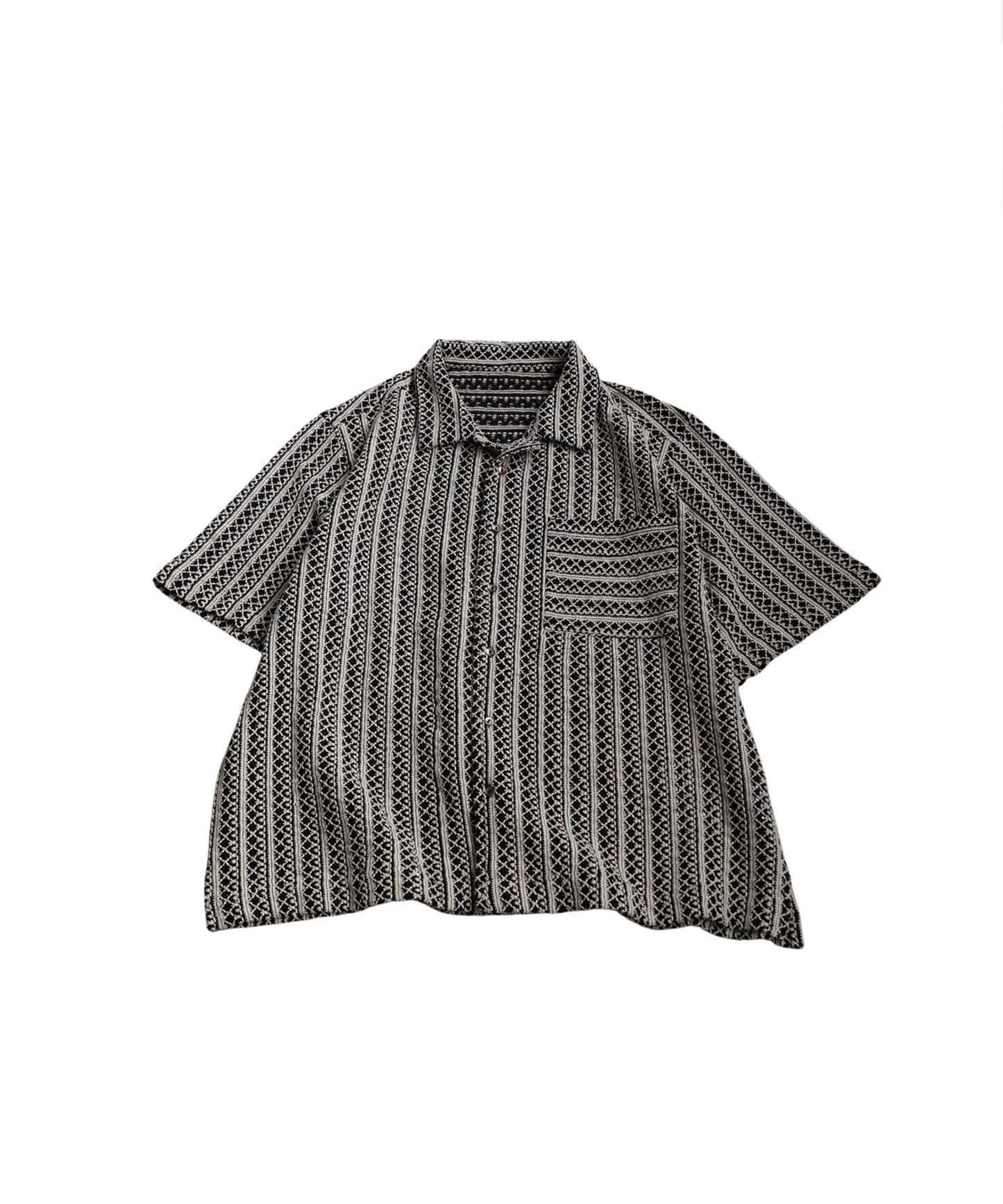 Ladies Lace Open Collar Shirt