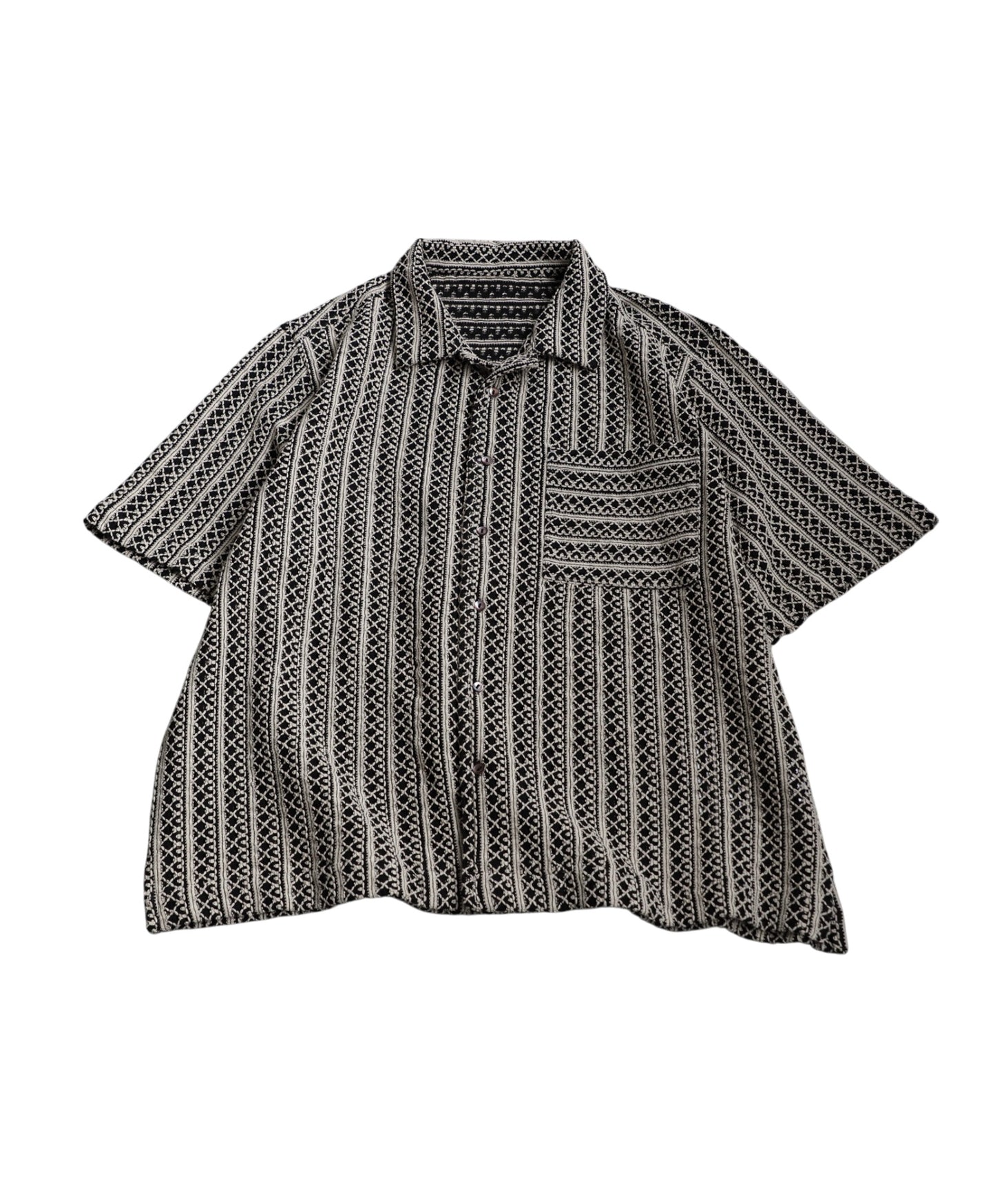 Men's Lace Open Collar Shirt