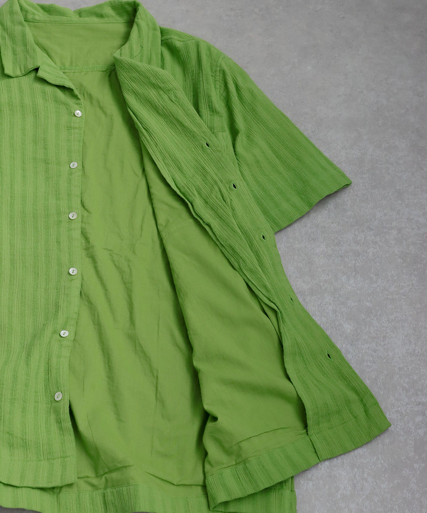 Men's Crepe Dobby Open-Collar Shirt