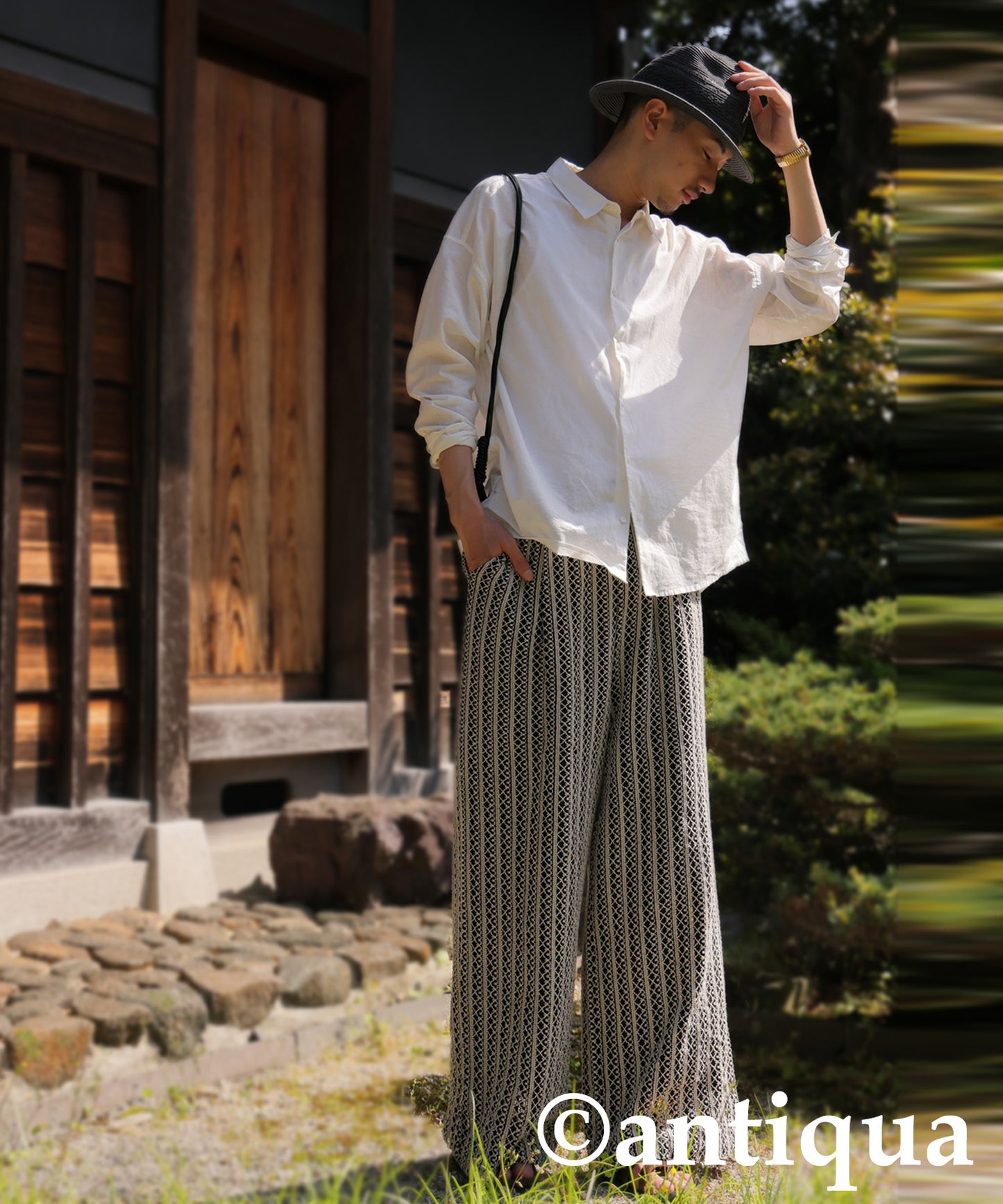 Men’s Full Lace Tucked Wide Pants