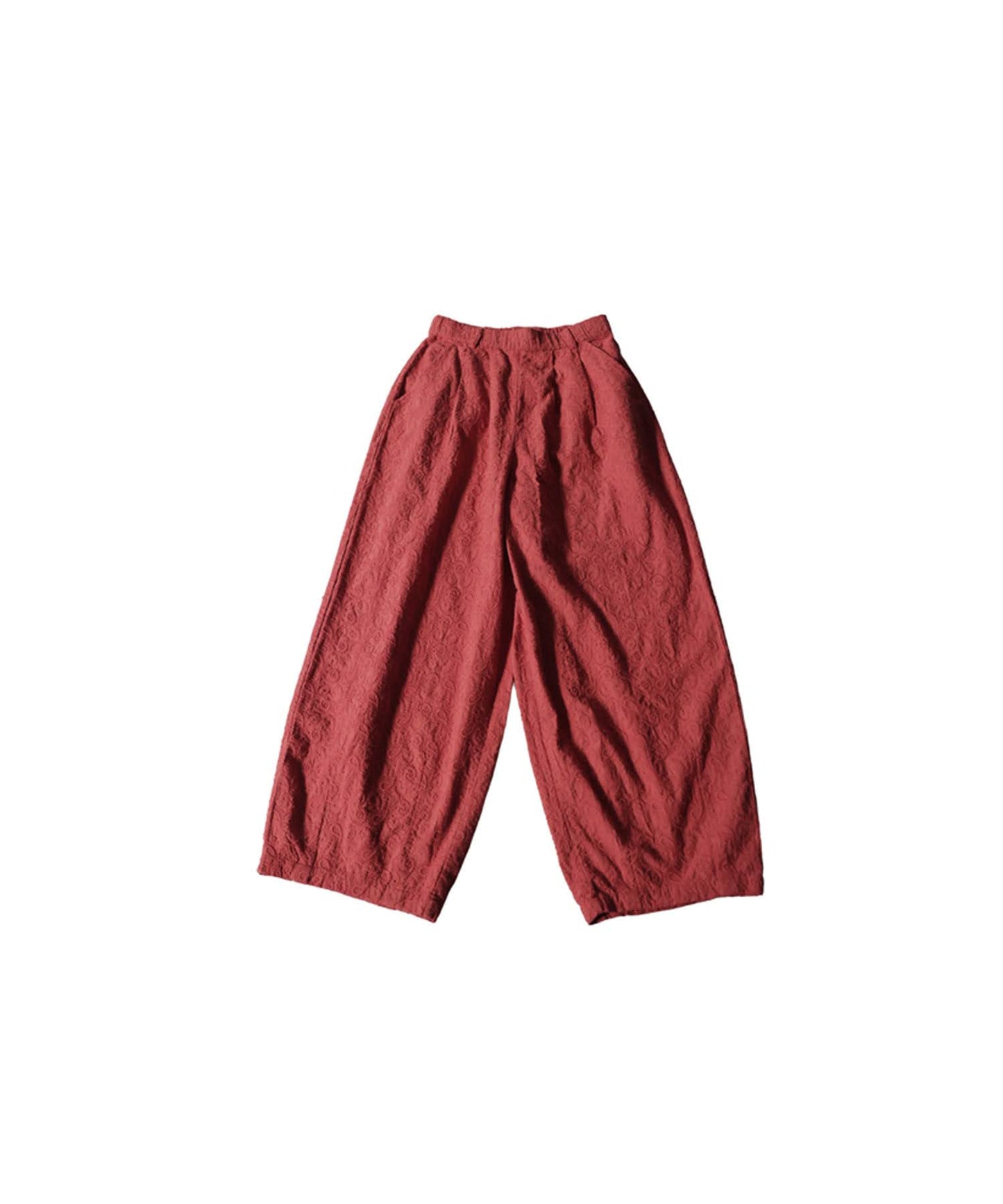 Paisley Embroidered Barrel Leg Pants Men's