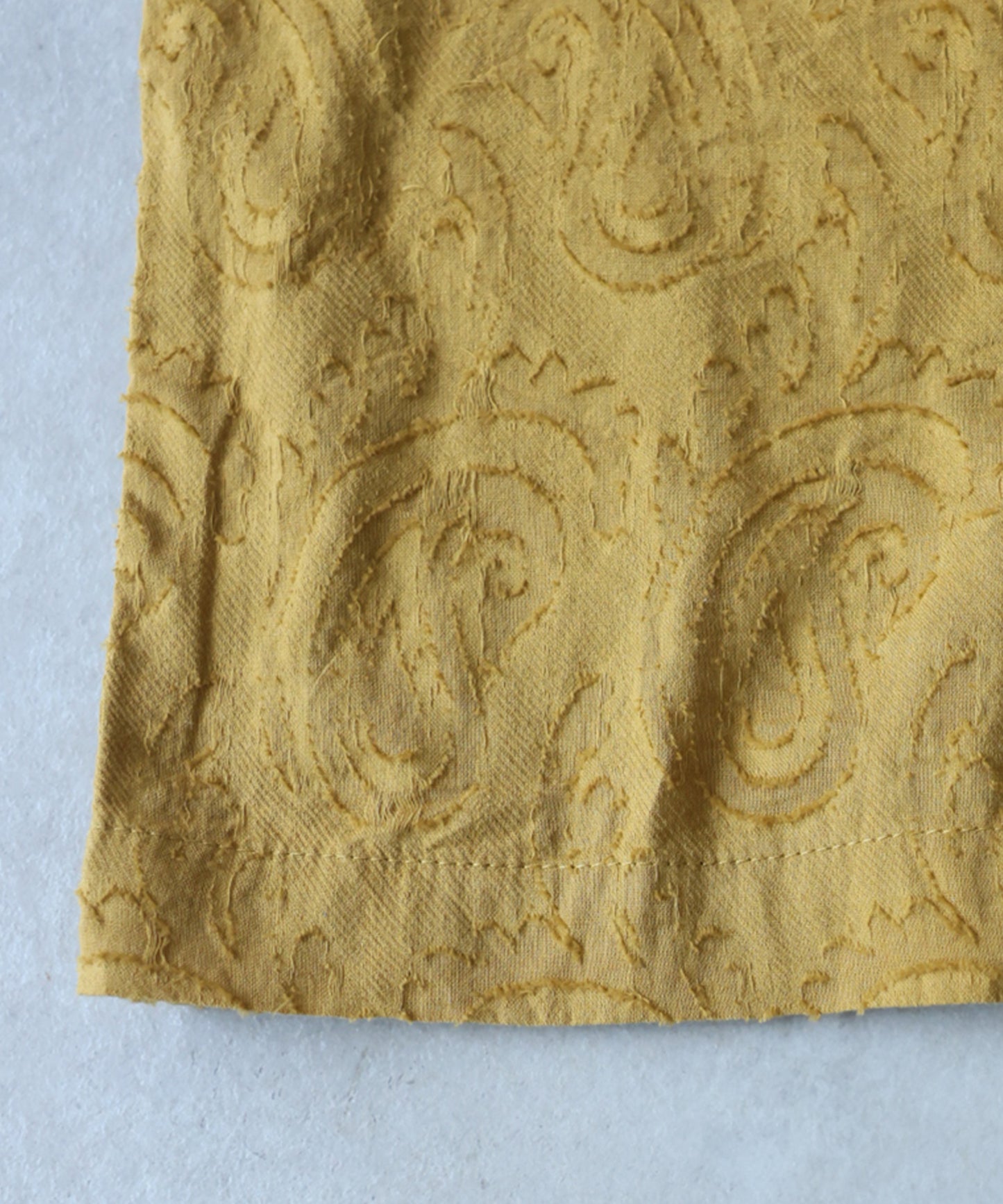 100% Cotton Dobby Weave Paisley Pattern Open Collar Shirt Ladies