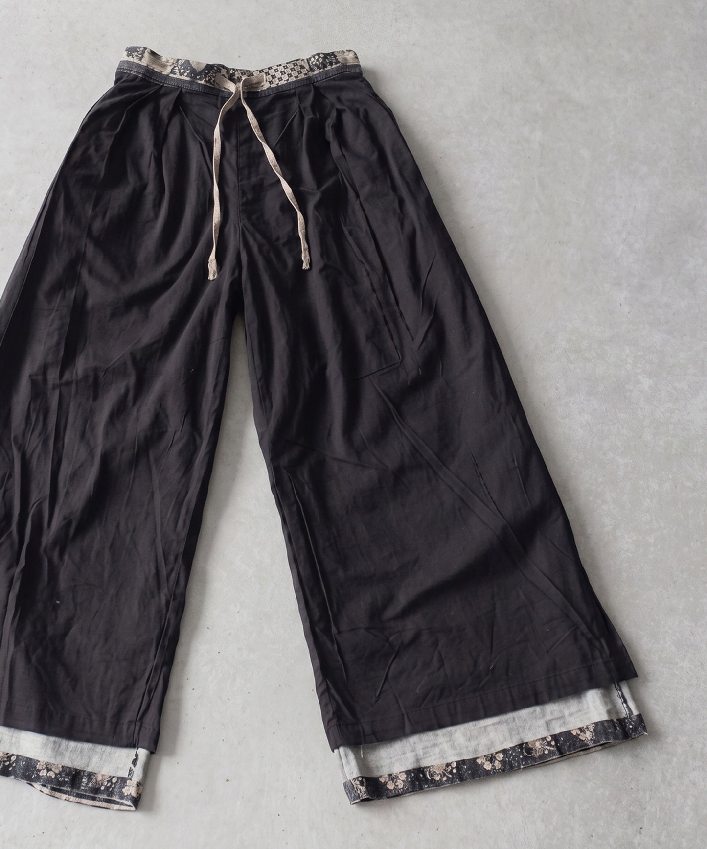 100% Cotton Dobby Weave Indian Cotton Wide Pants Men’s