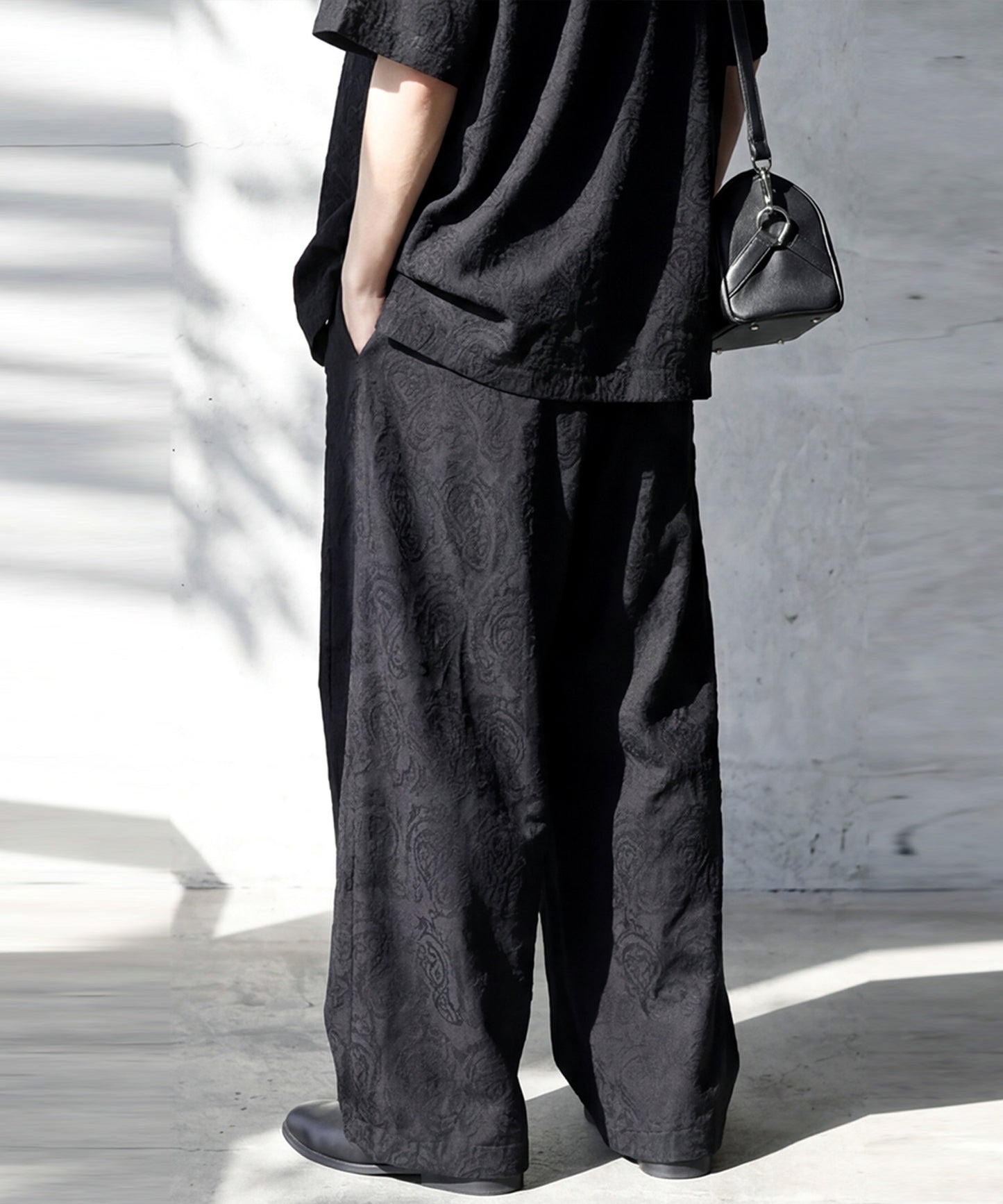 100% Cotton Dobby Weave Indian Cotton Wide Pants Men’s