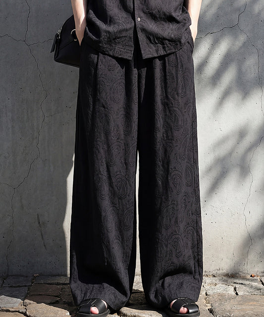 100% Cotton Dobby Weave Indian Cotton Wide Pants Men’s