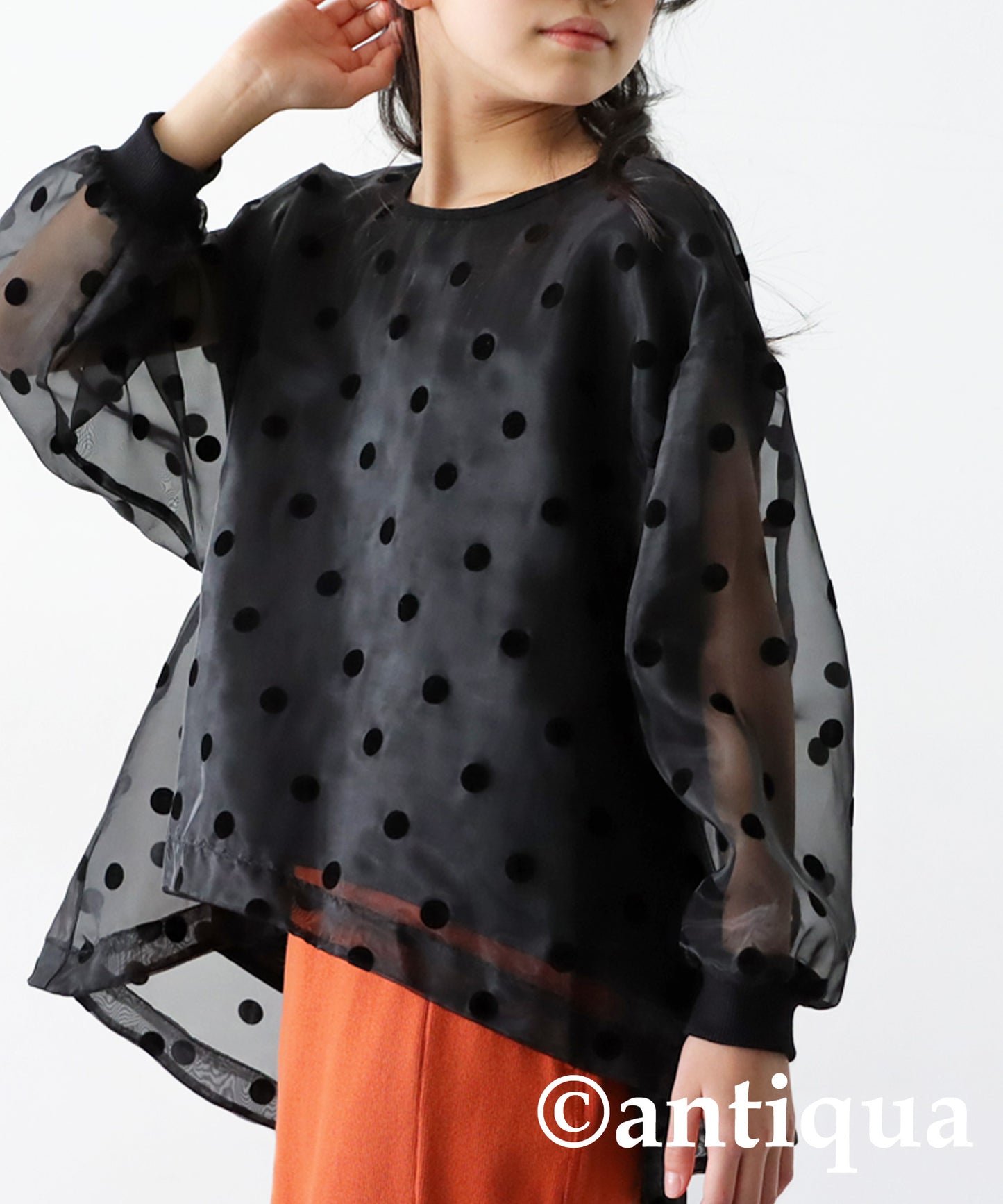 Polka Dot Sheer Tops Junior