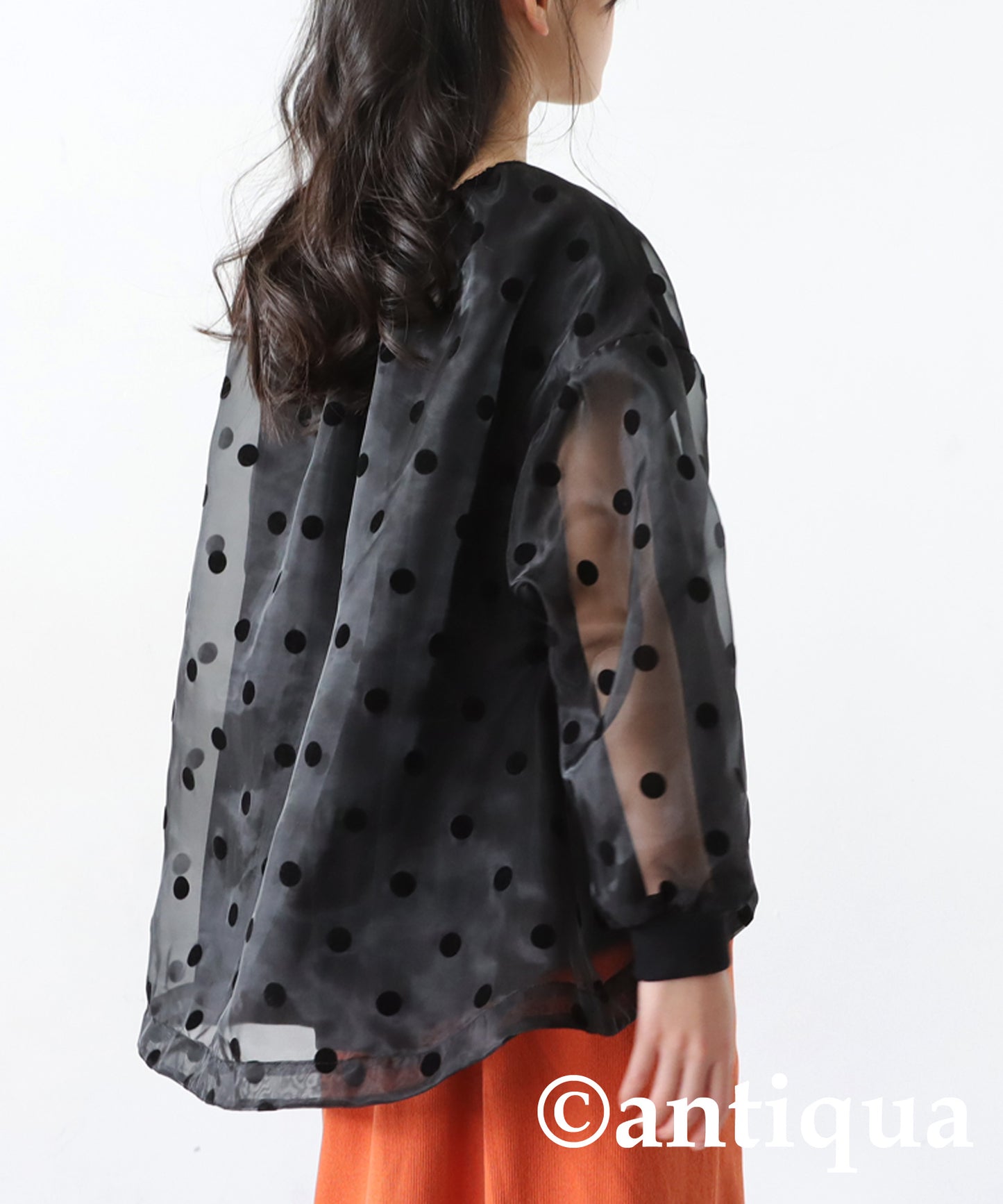 Polka Dot Sheer Tops Junior