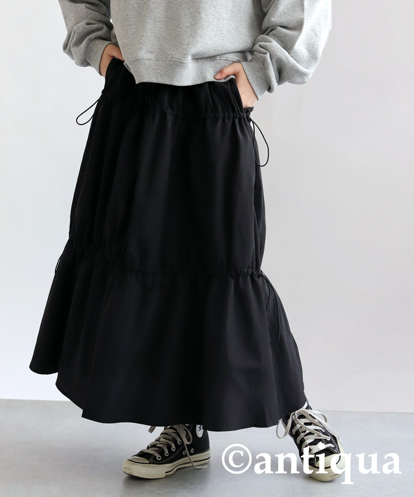 A -Line Skirt With Drawstring Junior