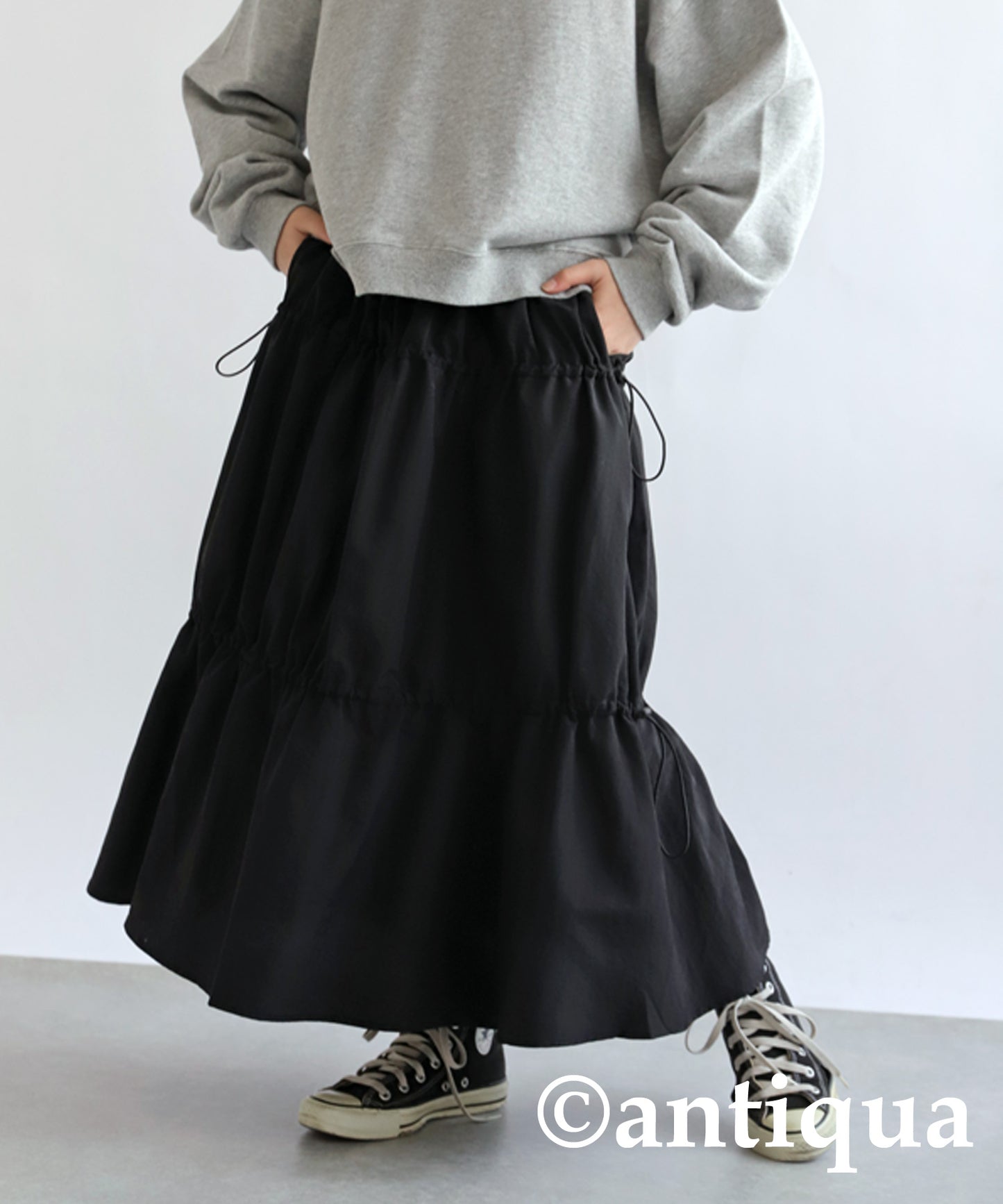 A -Line Skirt With Drawstring Junior