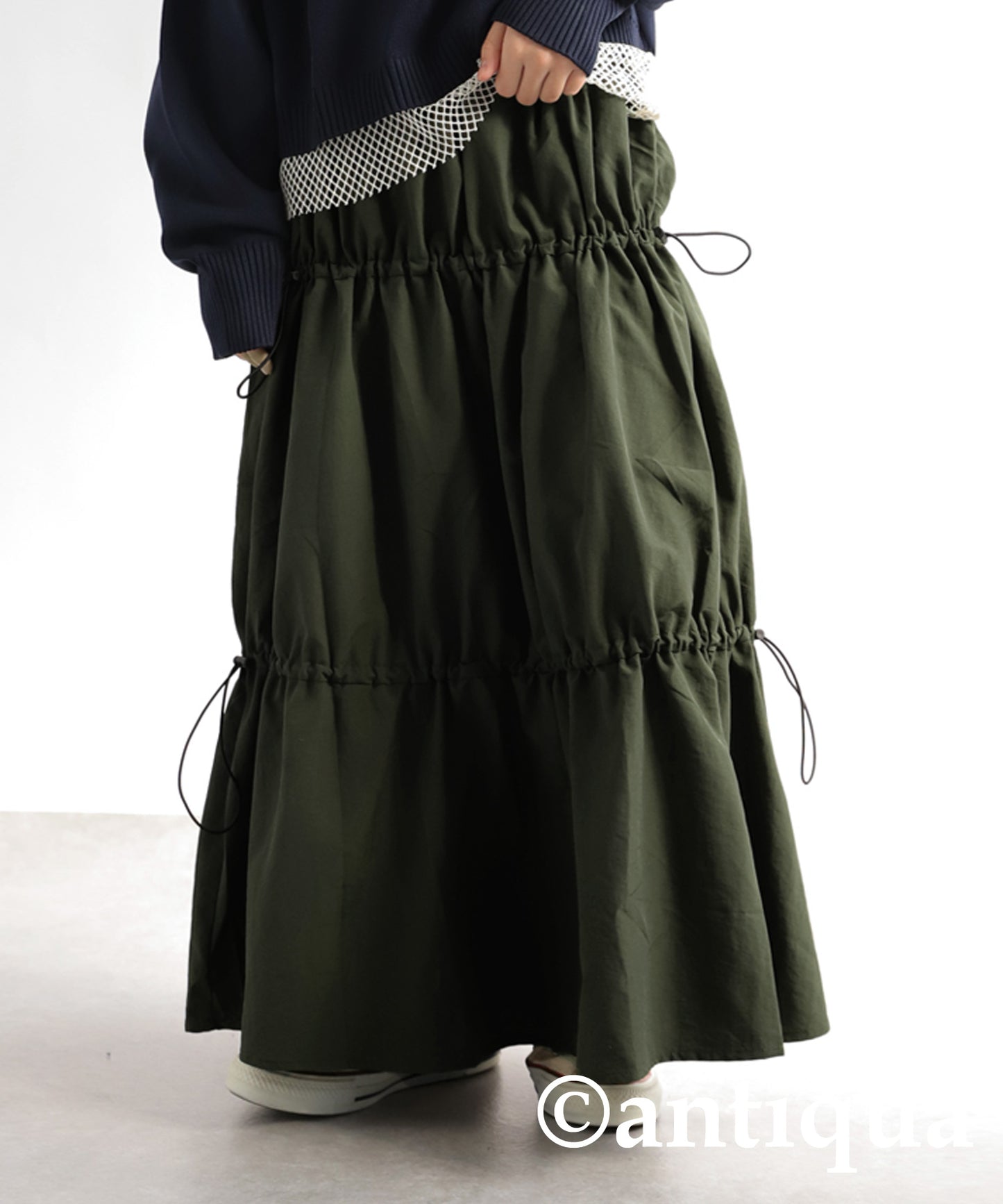 A -Line Skirt With Drawstring Junior