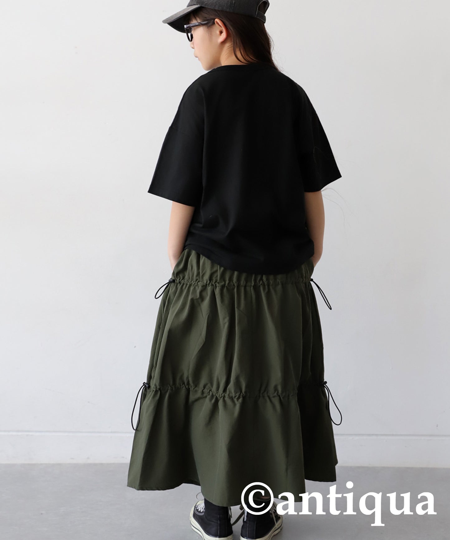 A -Line Skirt With Drawstring Junior