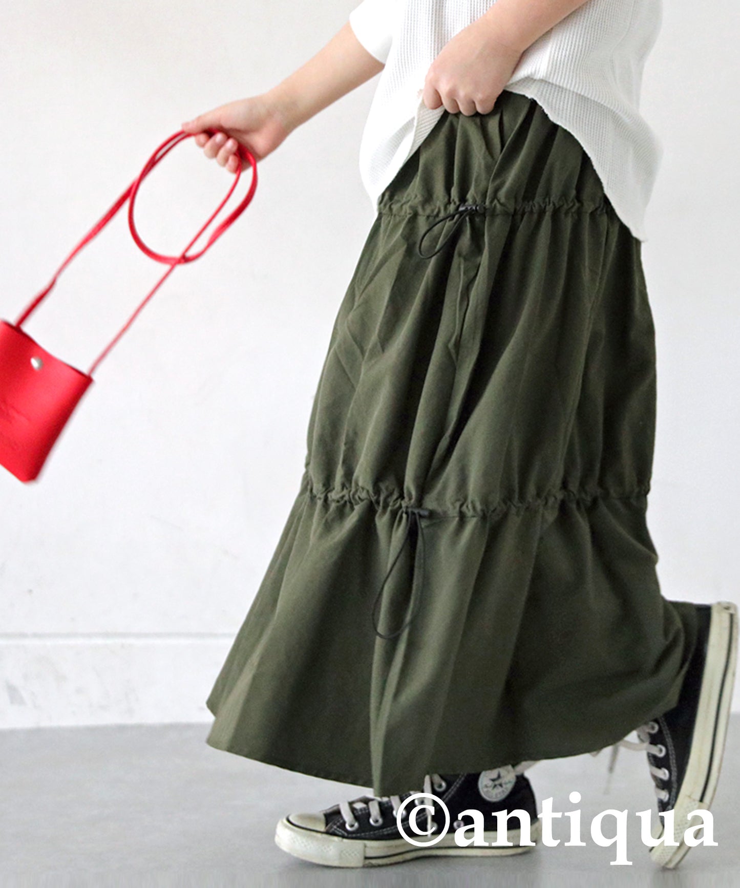 A -Line Skirt With Drawstring Junior