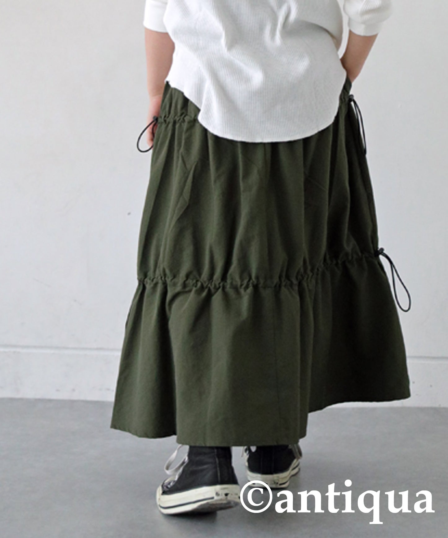 A -Line Skirt With Drawstring Junior