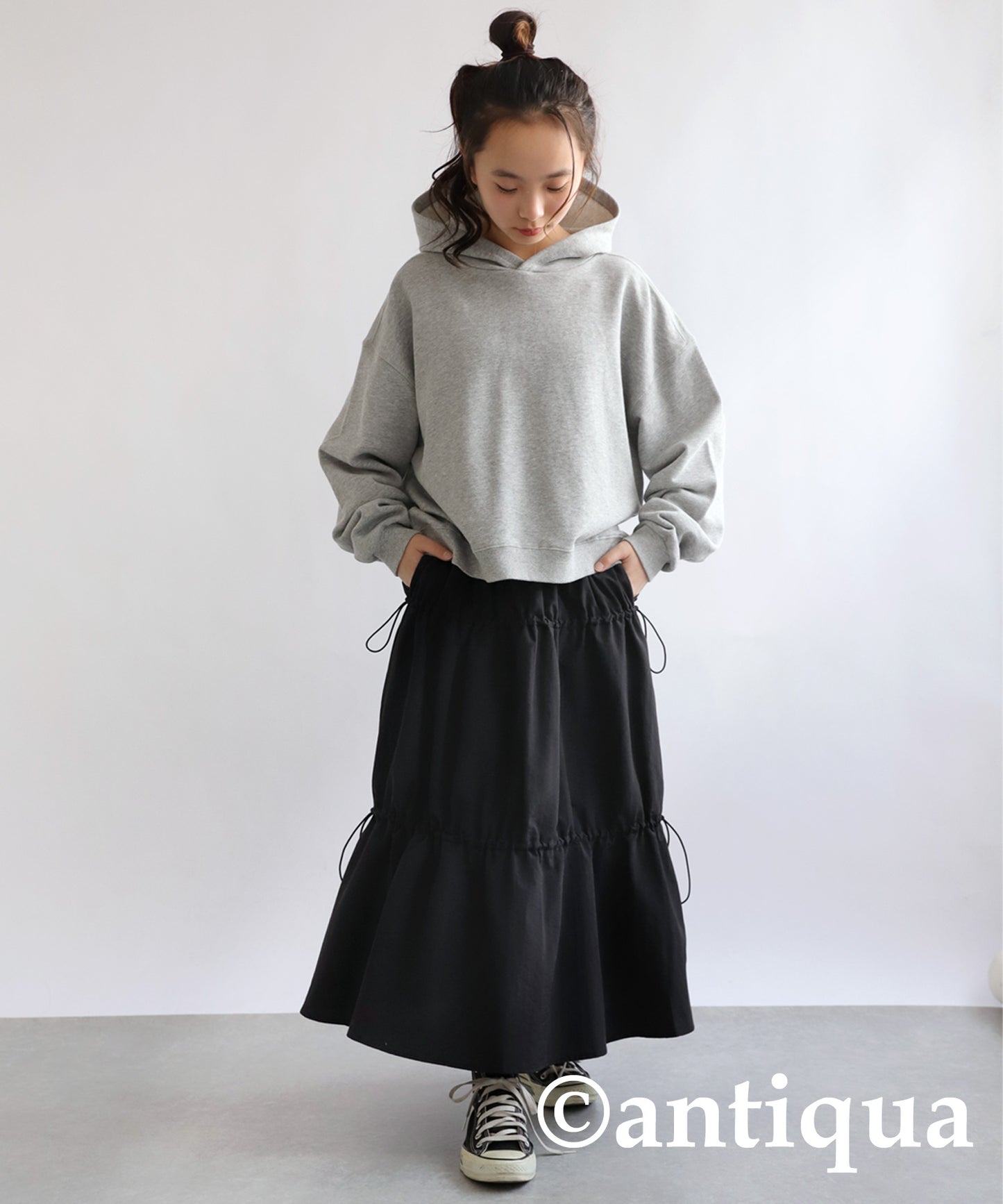 A -Line Skirt With Drawstring Junior