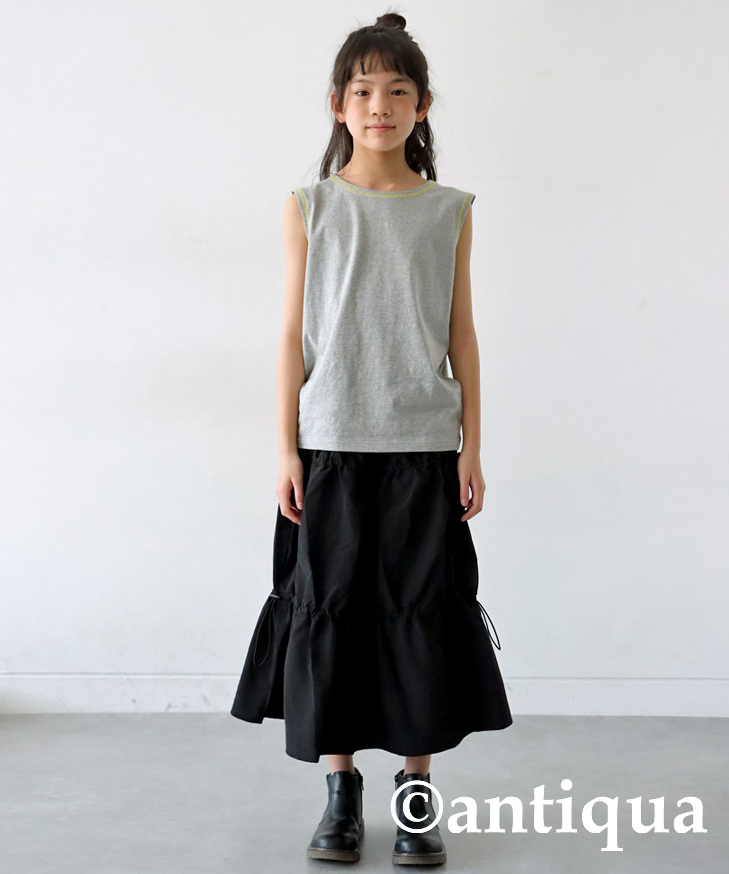 A -Line Skirt With Drawstring Junior