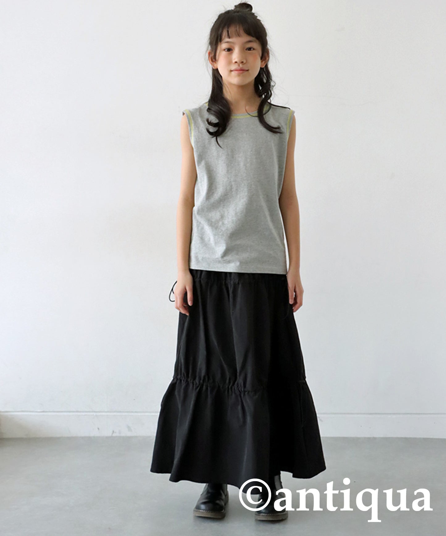 A -Line Skirt With Drawstring Junior