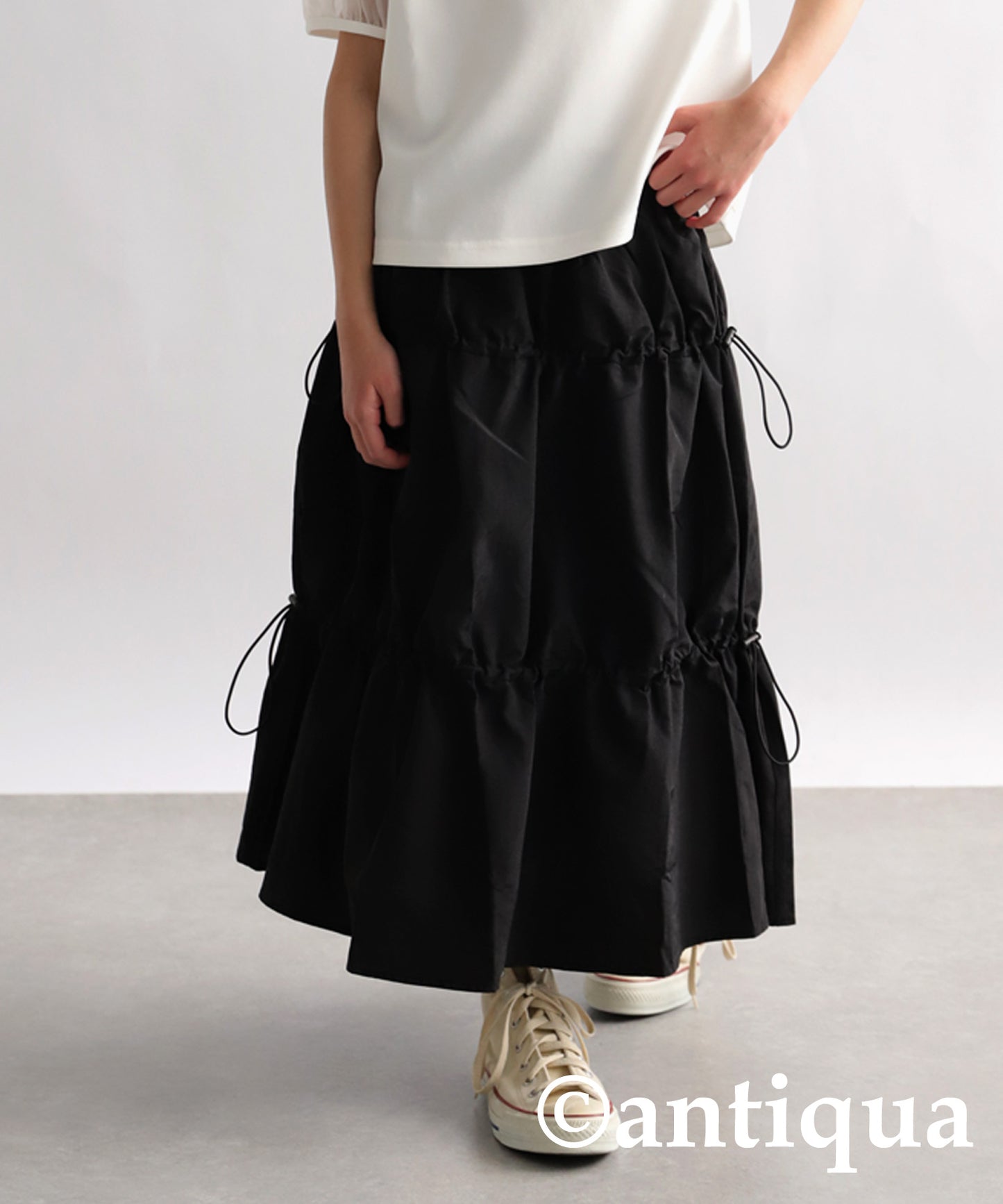 A -Line Skirt With Drawstring Junior