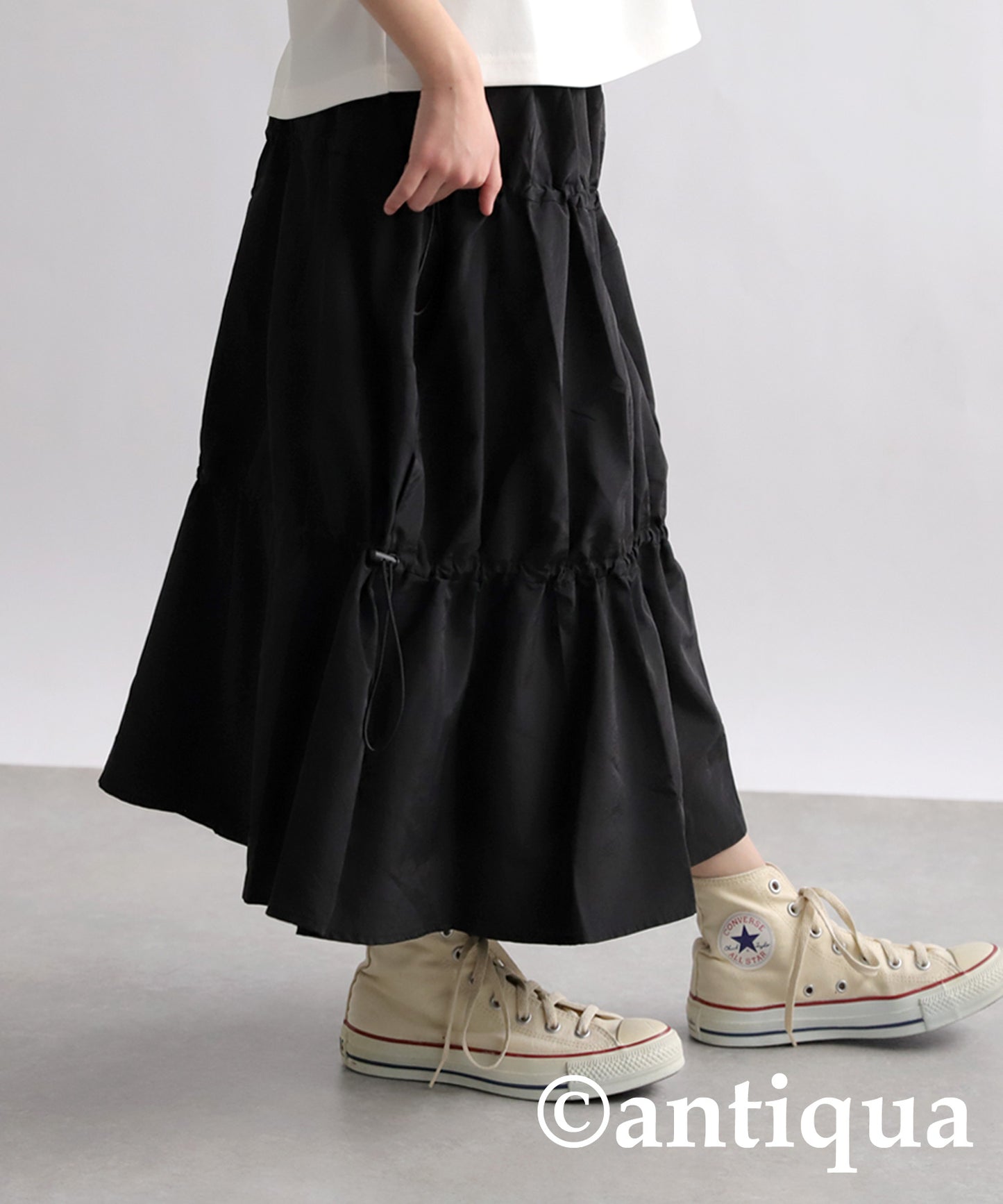 A -Line Skirt With Drawstring Junior