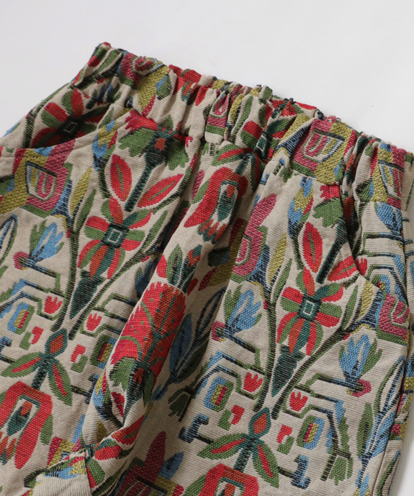 Botanical embroidery Saruel pants Ladies