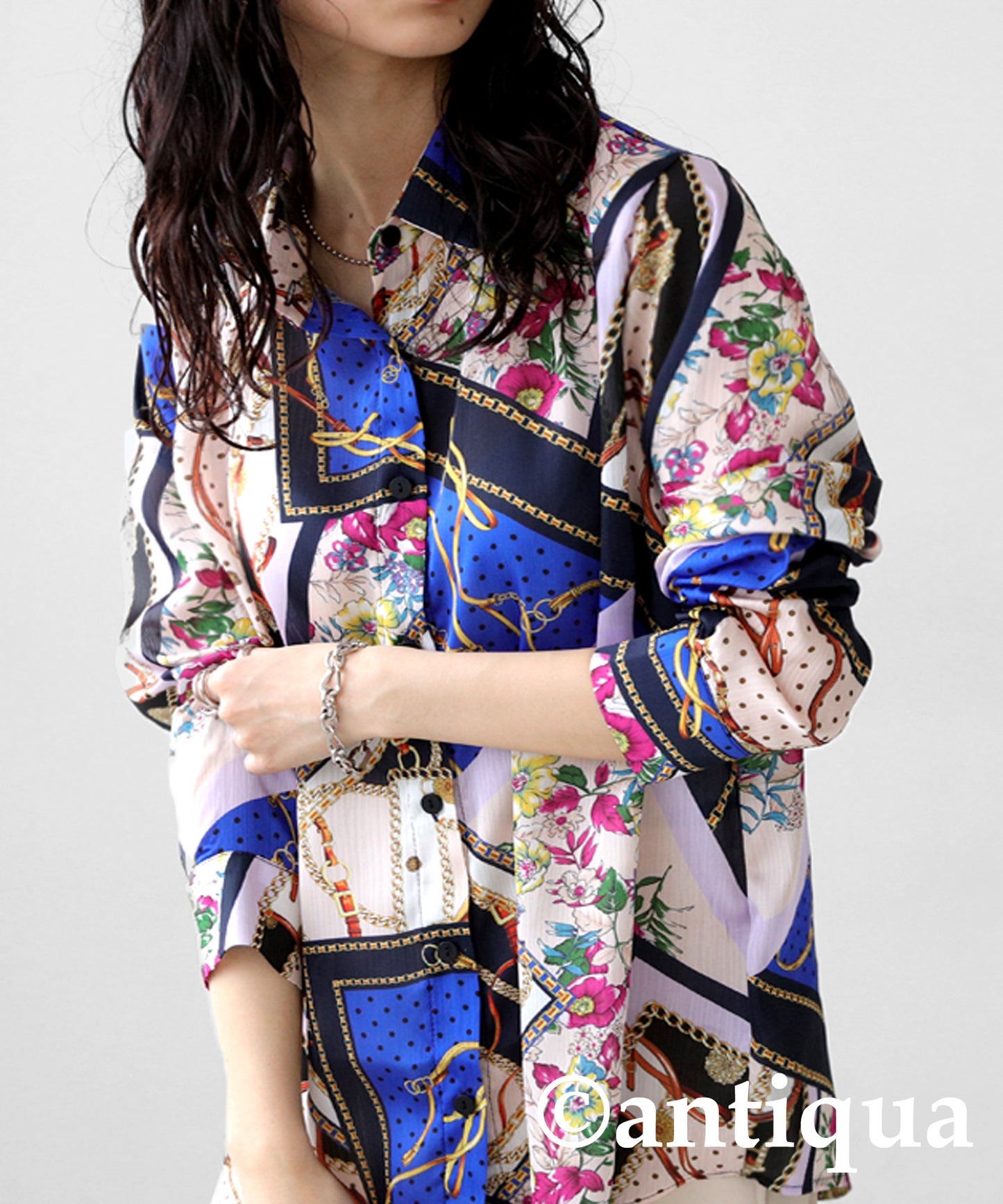 Scarf pattern Ladies shirt Ladies tops