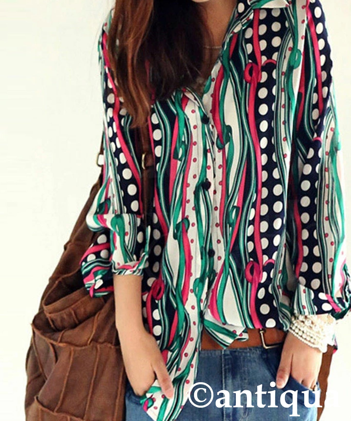 Retro Pattern Shirt Ladies