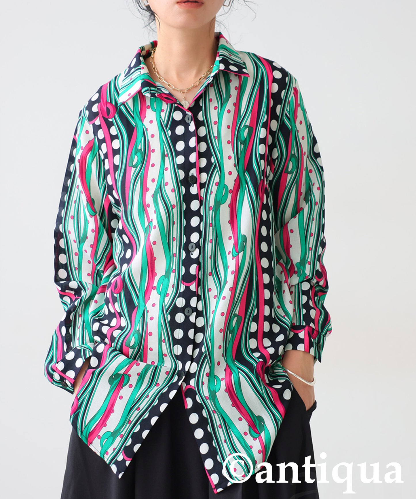 Retro Pattern Shirt Ladies