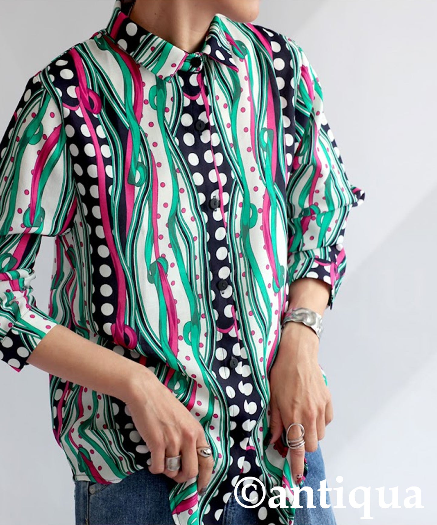 Retro Pattern Shirt Ladies