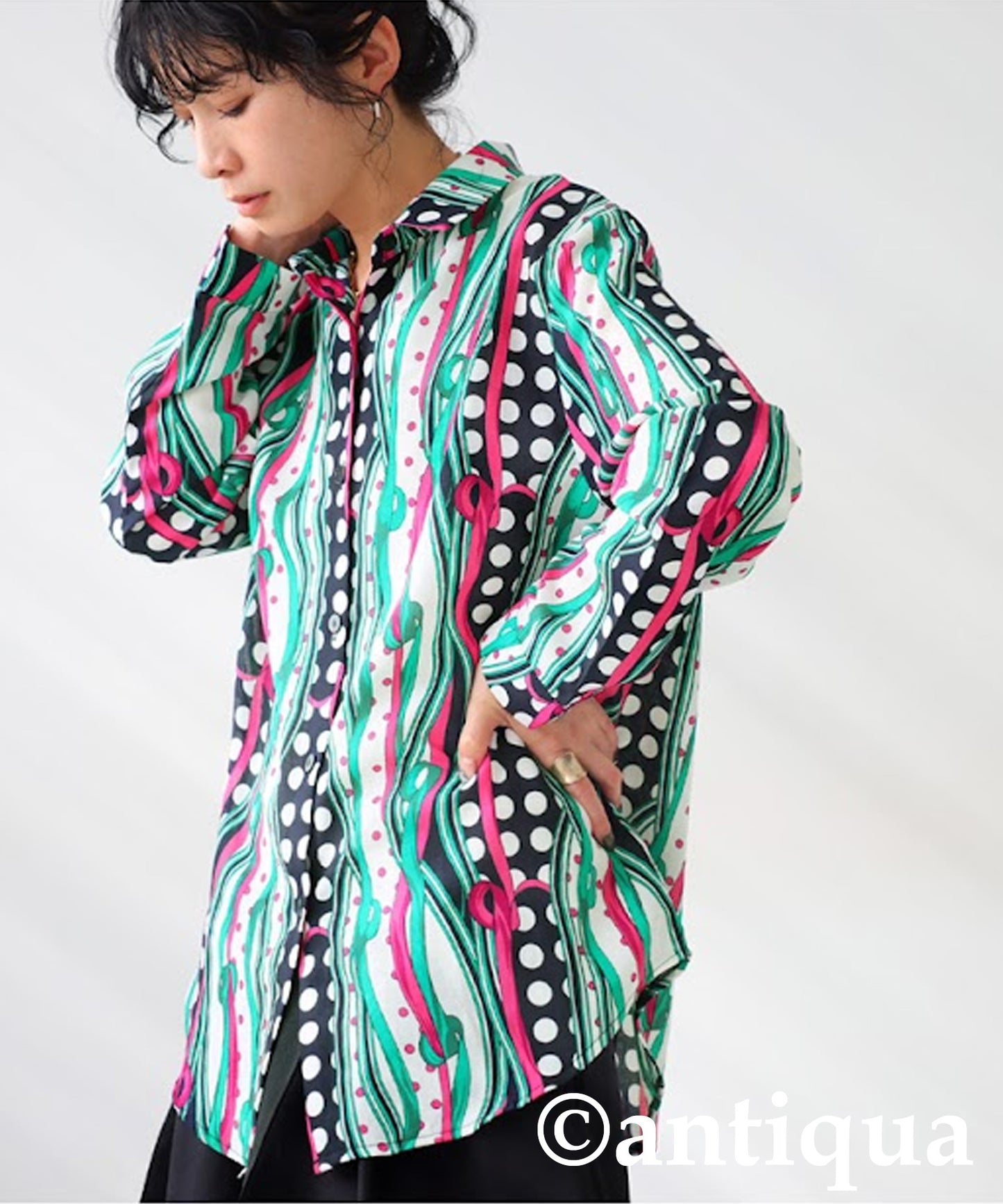 Retro Pattern Shirt Ladies