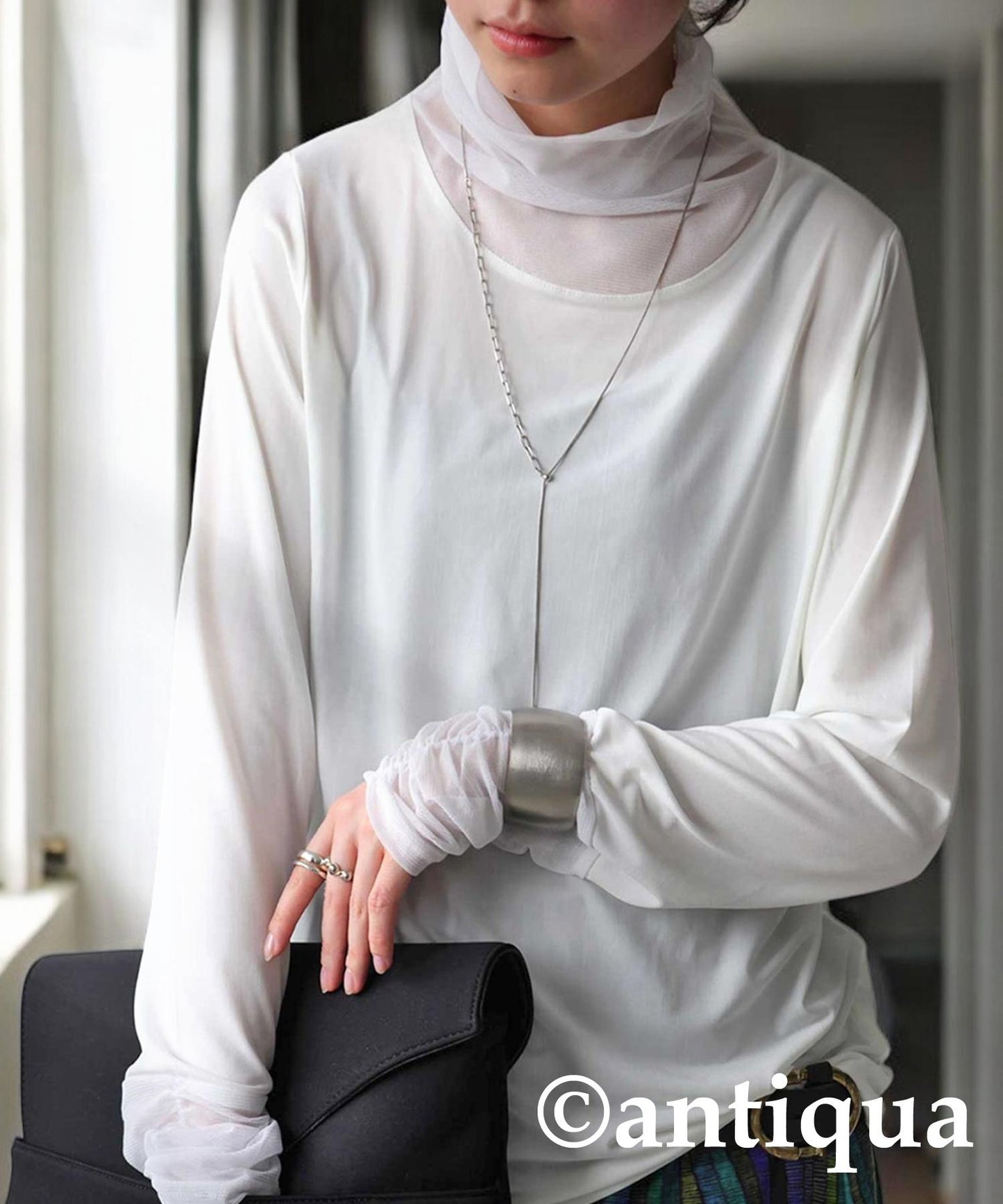 Ladies Sheer Point Gathered Tops