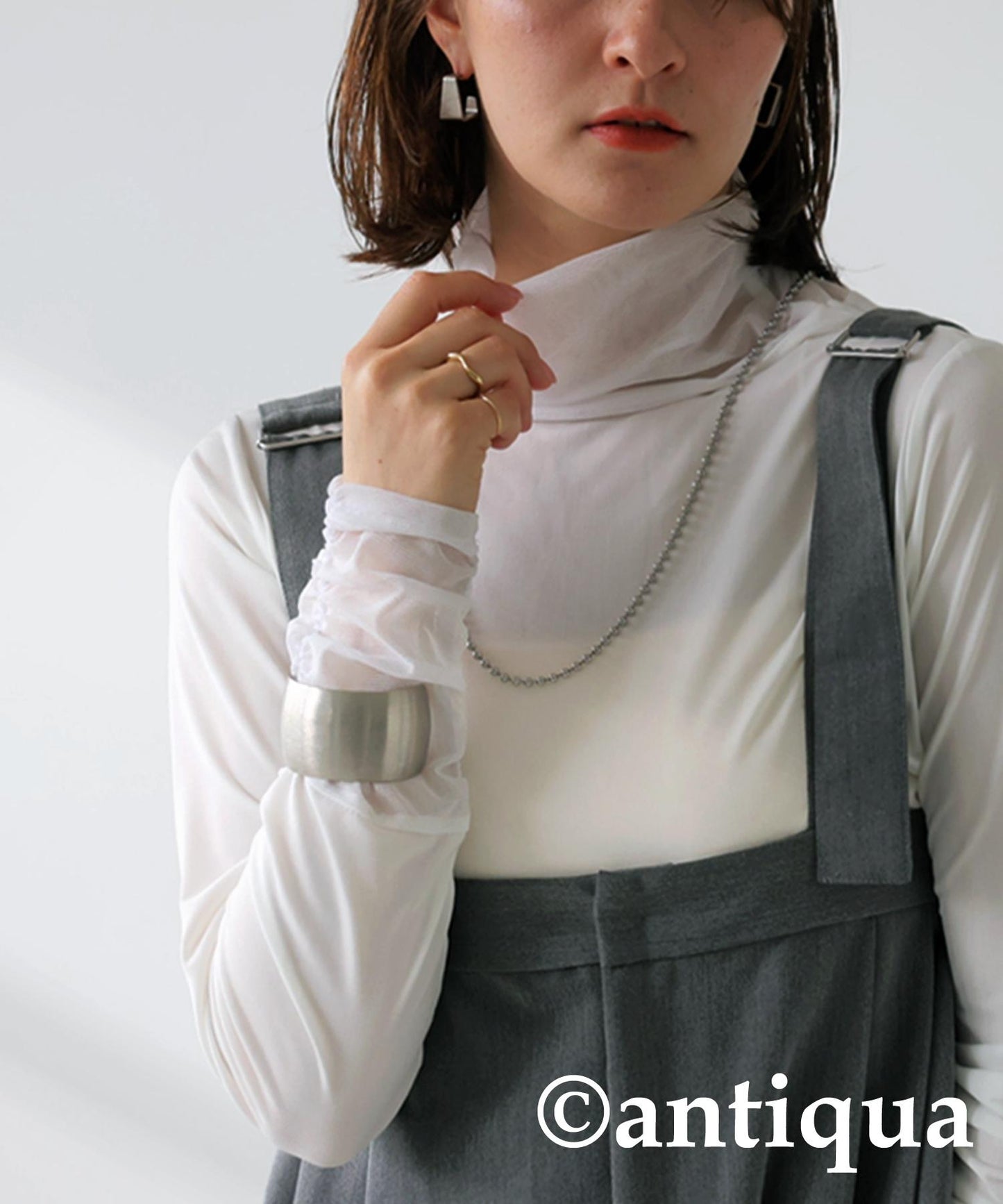 Ladies Sheer Point Gathered Tops