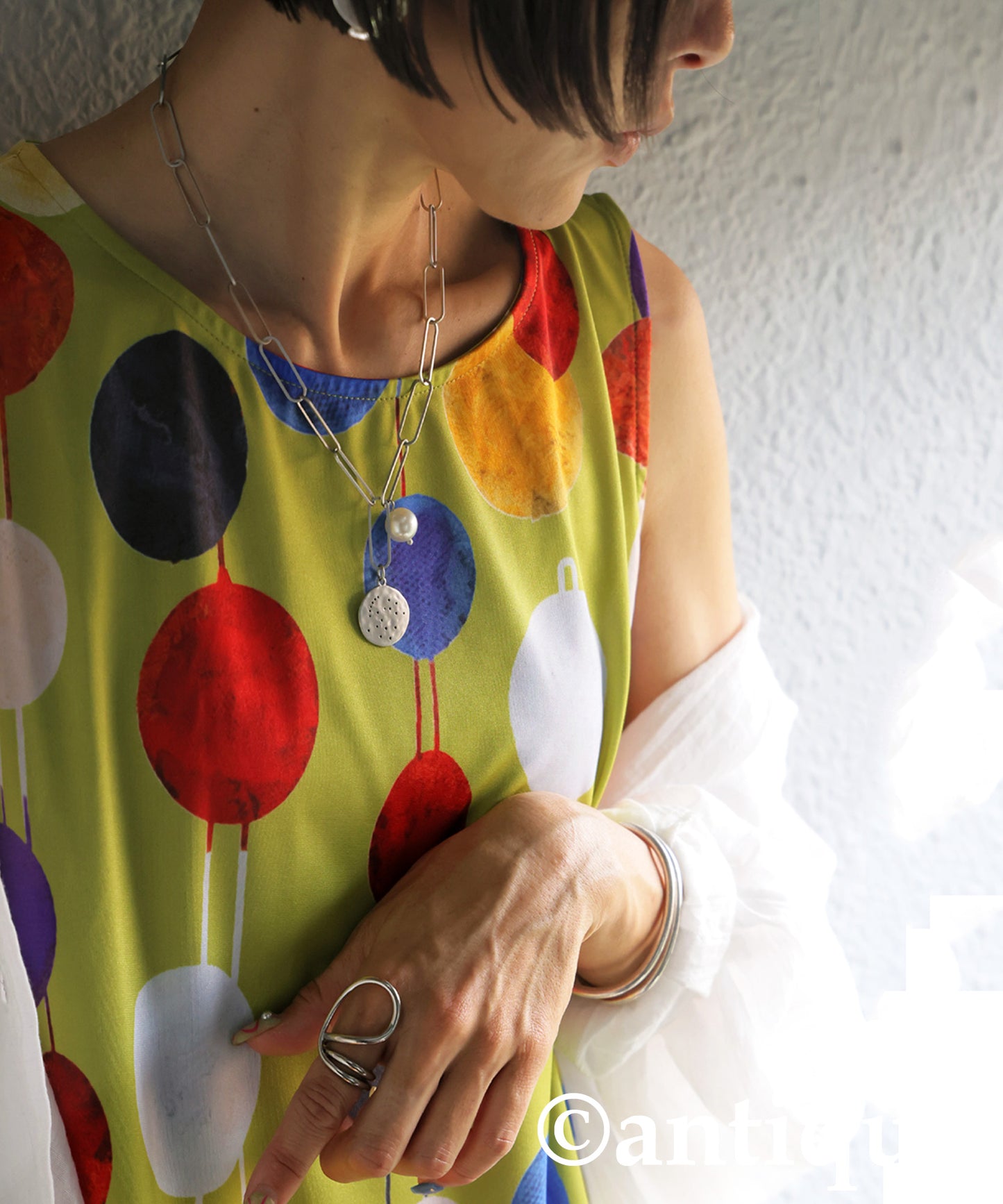 Ladies Colorful Dot Sleeveless Top