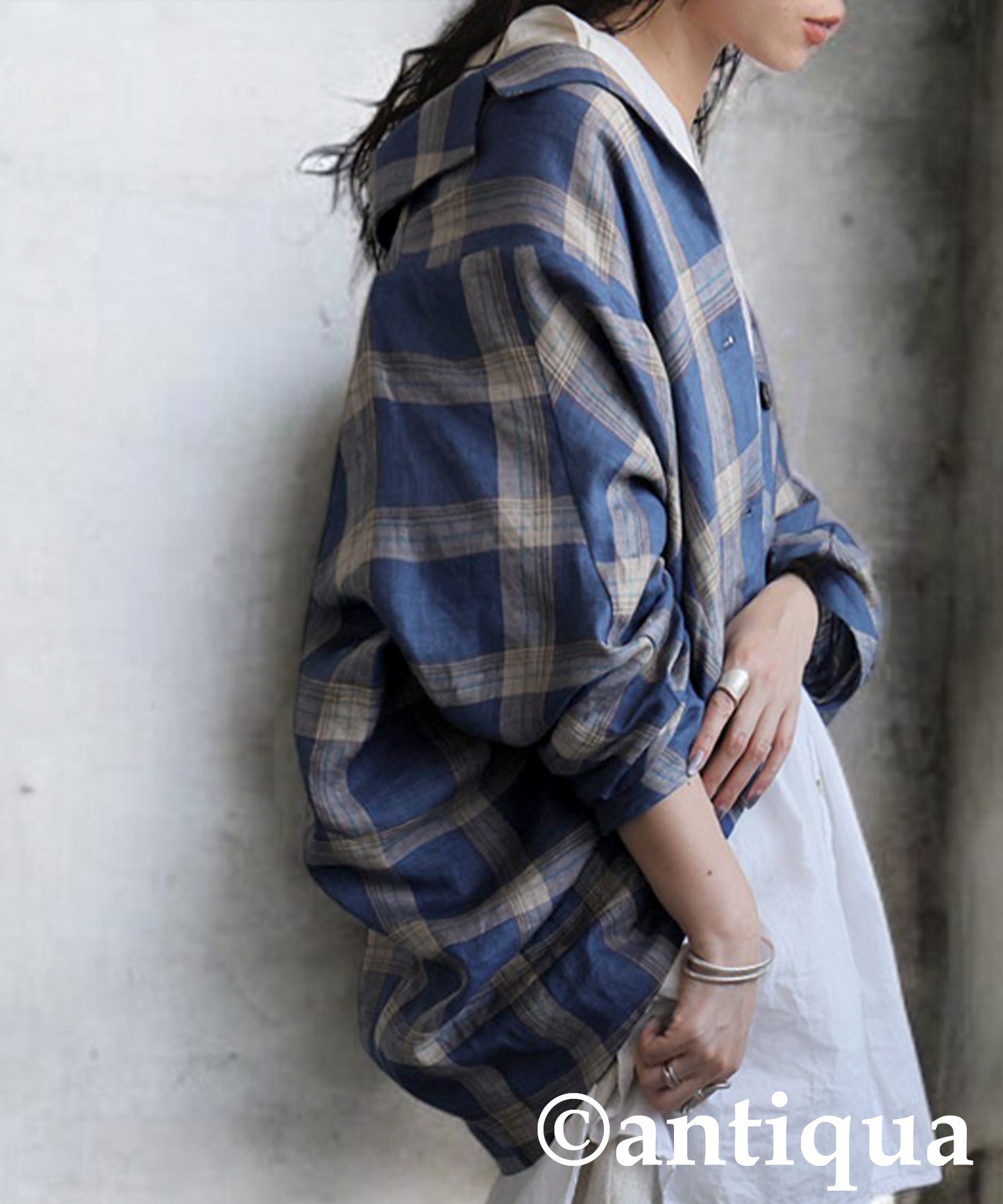 KYO Ladies Linen Checked Jacket